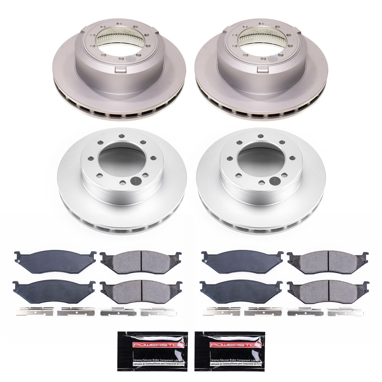 Power Stop - CRK6408 - Front and Rear - Disc Brake Pad and Rotor Kit image 1