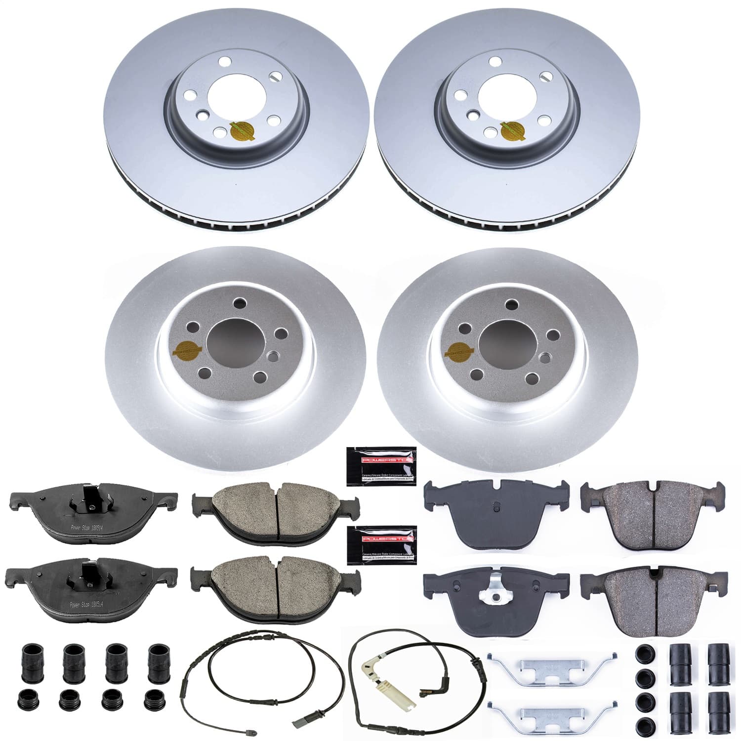 Power Stop - CRK6421 - Front and Rear - Disc Brake Pad and Rotor Kit image 1