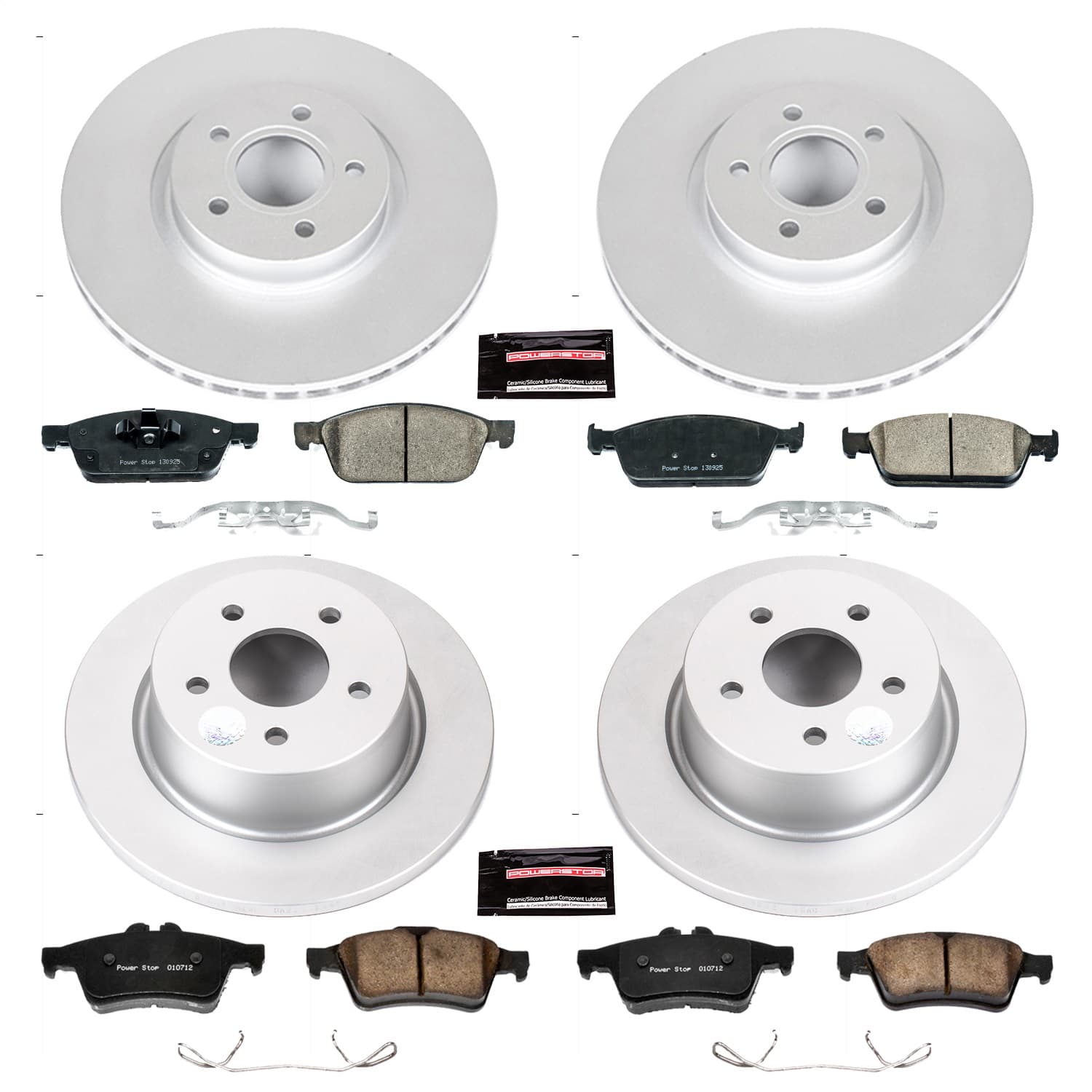 Power Stop - CRK6478 - Front and Rear - Disc Brake Pad and Rotor Kit image 1