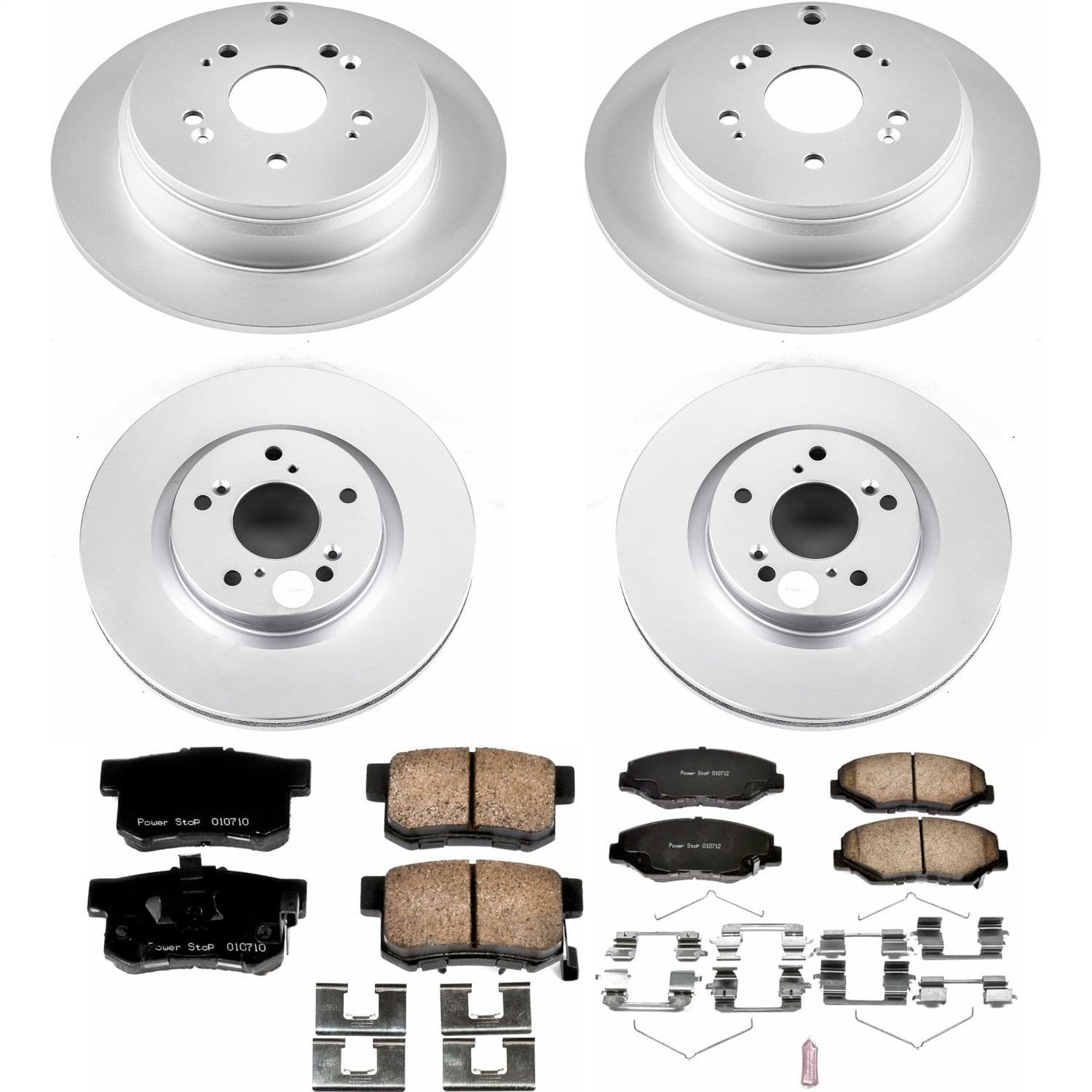 Power Stop - CRK6489 - Front and Rear - Disc Brake Pad and Rotor Kit image 1