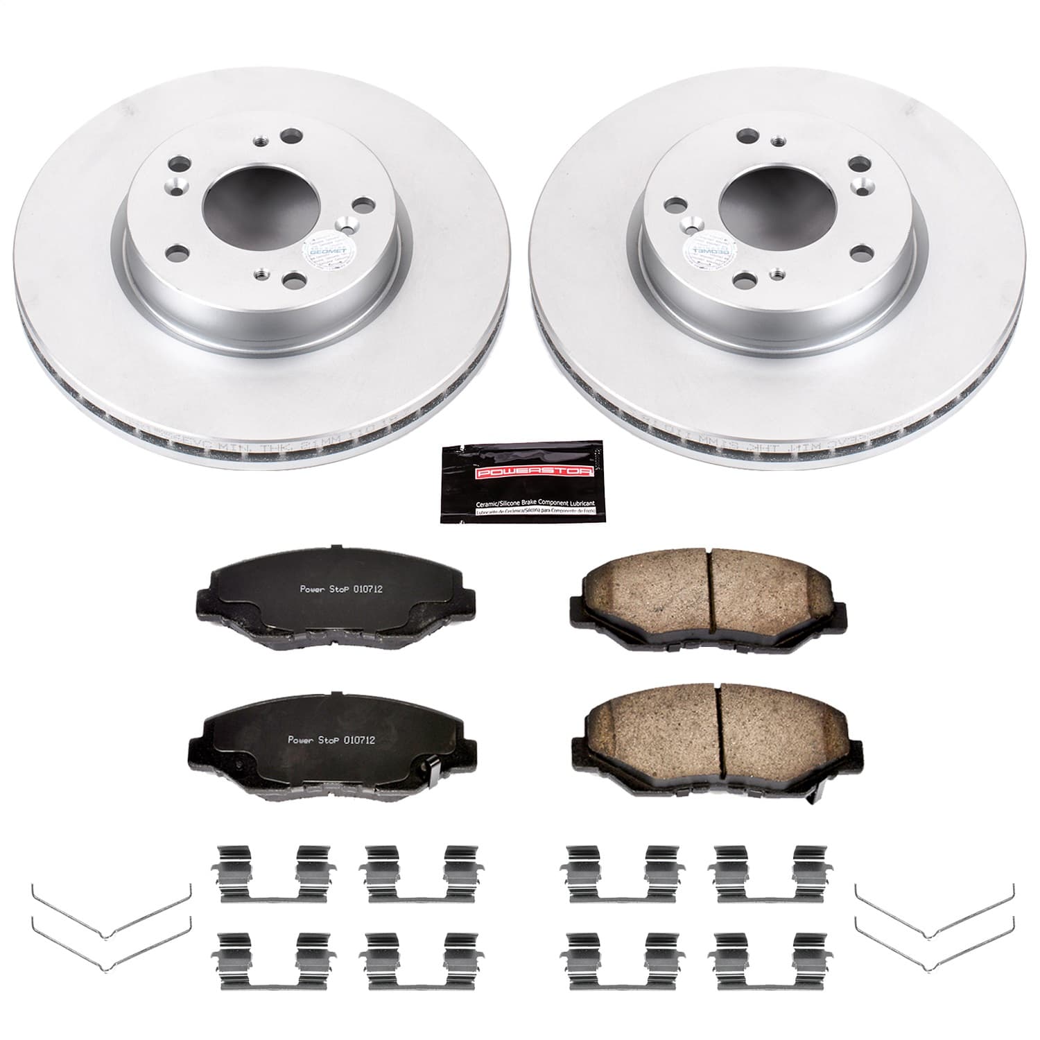Power Stop - CRK6490 - Front - Disc Brake Pad and Rotor Kit image 1