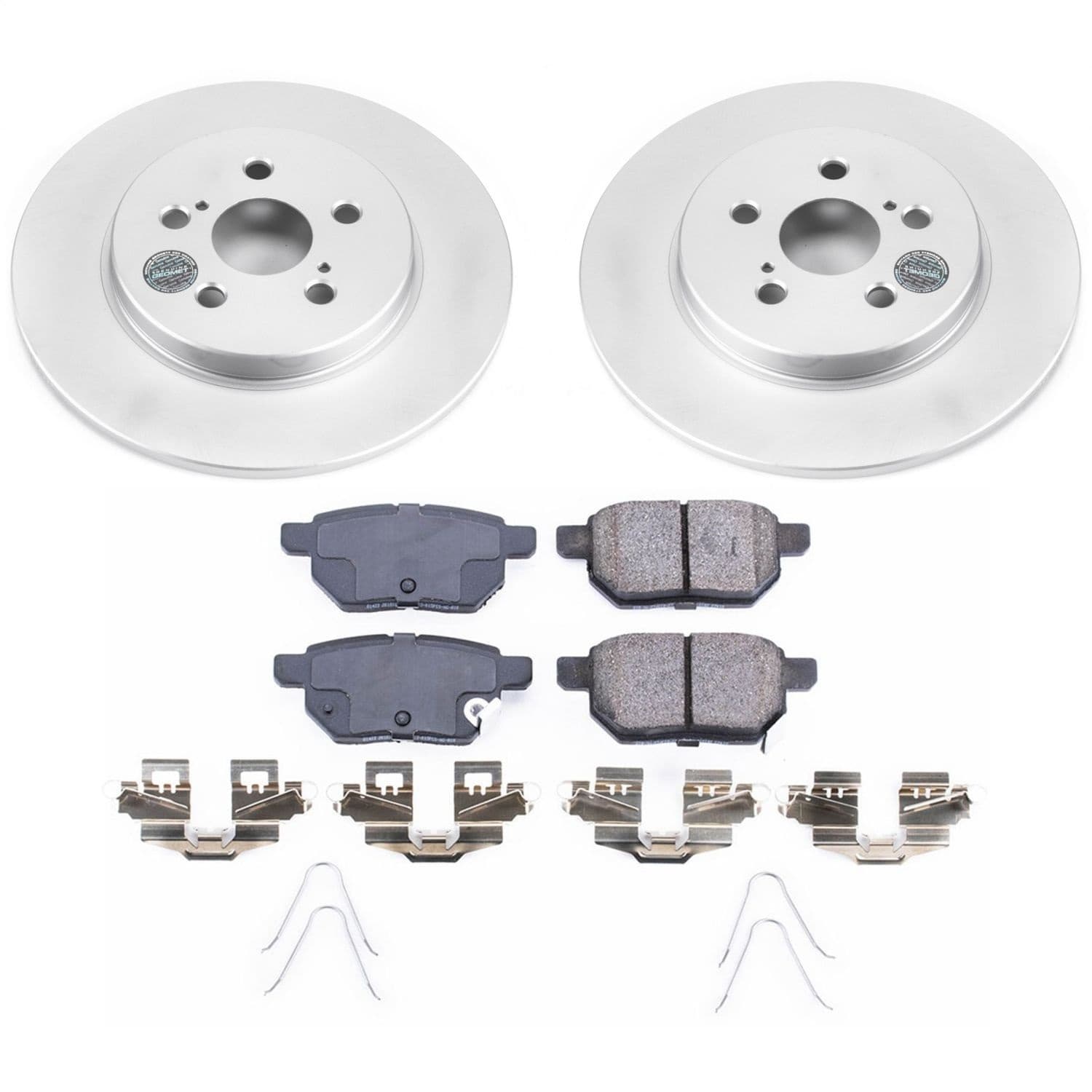 Power Stop - CRK6498 - Rear - Disc Brake Pad and Rotor Kit image 1