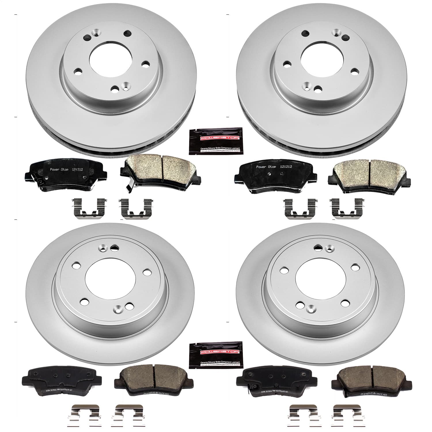 Power Stop - CRK6506 - Front and Rear - Disc Brake Pad and Rotor Kit image 1