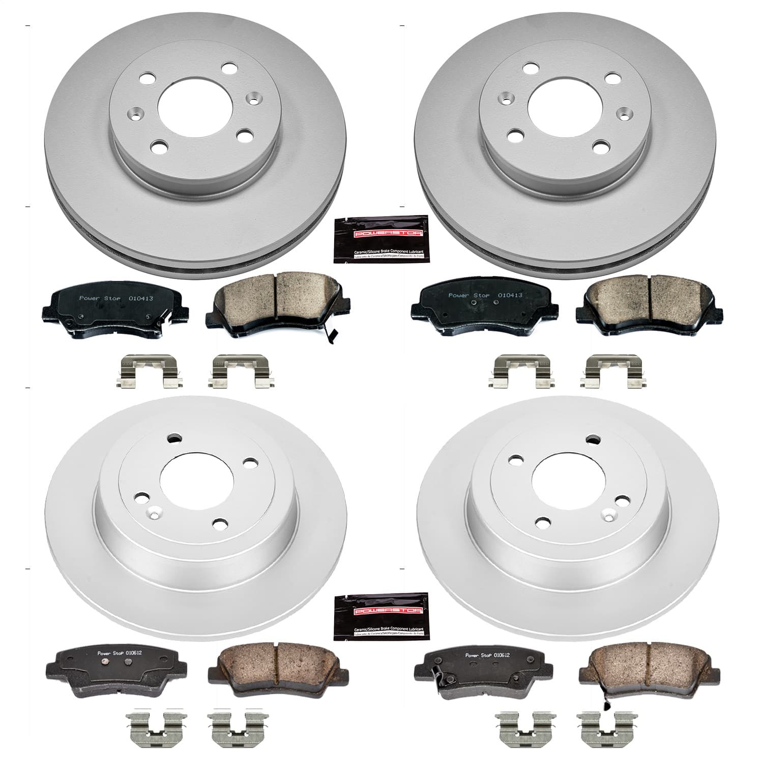 Power Stop - CRK6509 - Front and Rear - Disc Brake Pad and Rotor Kit image 1