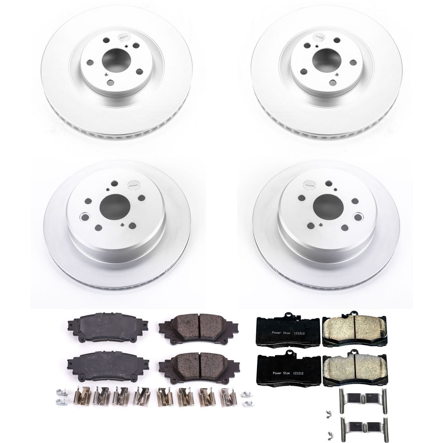 Power Stop - CRK6513 - Front and Rear - Disc Brake Pad and Rotor Kit image 1