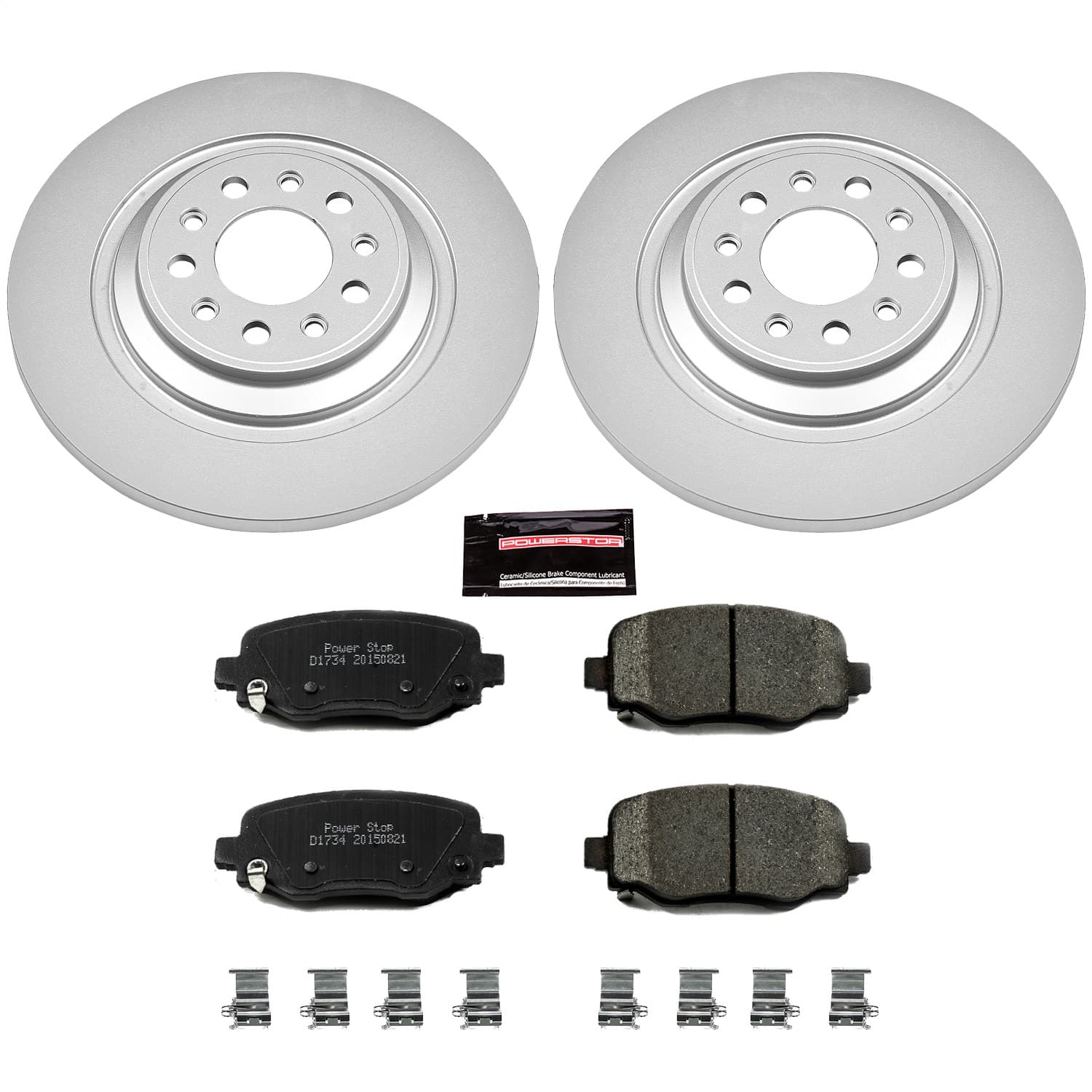 Power Stop - CRK6542 - Rear - Disc Brake Pad and Rotor Kit image 1