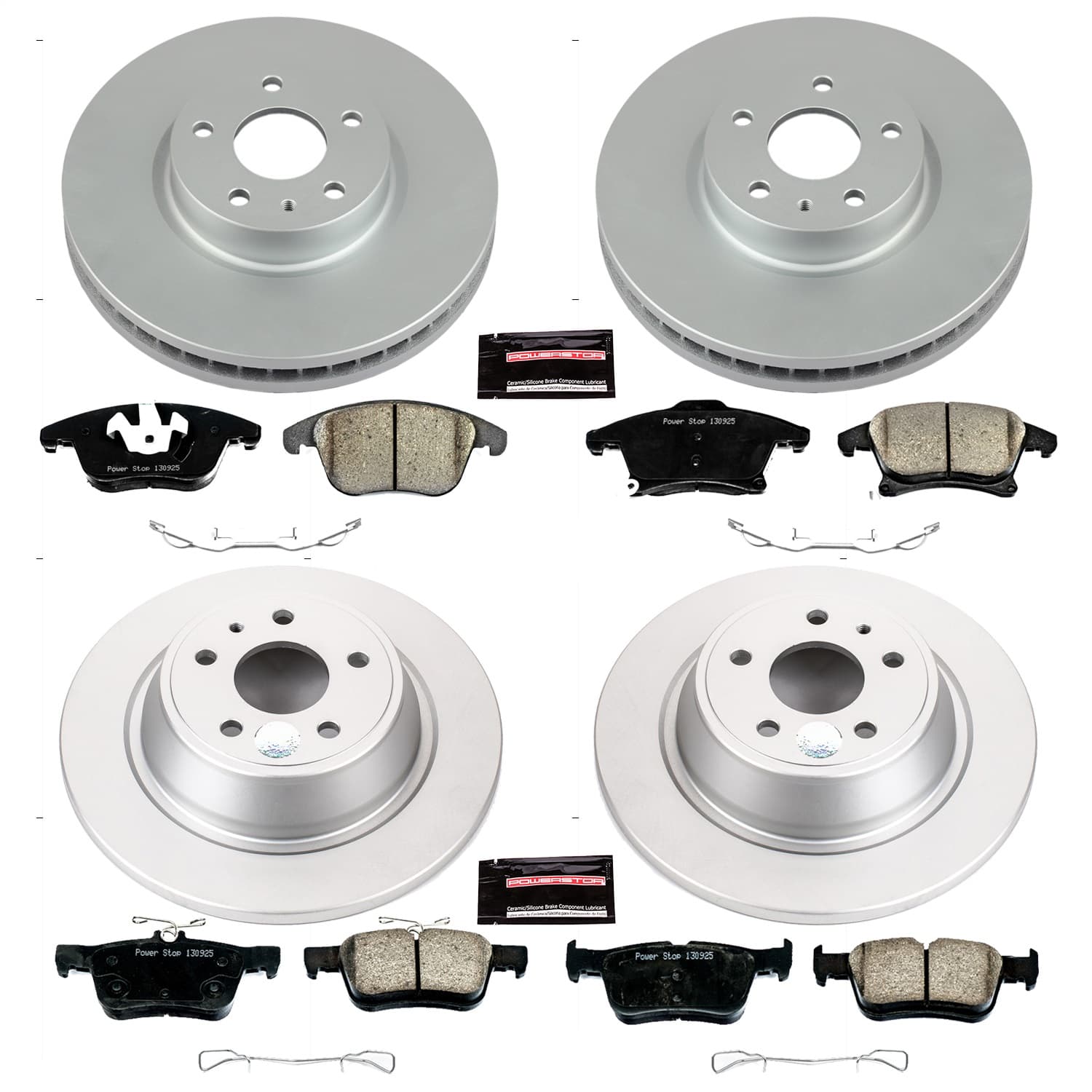 Power Stop - CRK6556 - Front and Rear - Disc Brake Pad and Rotor Kit image 1