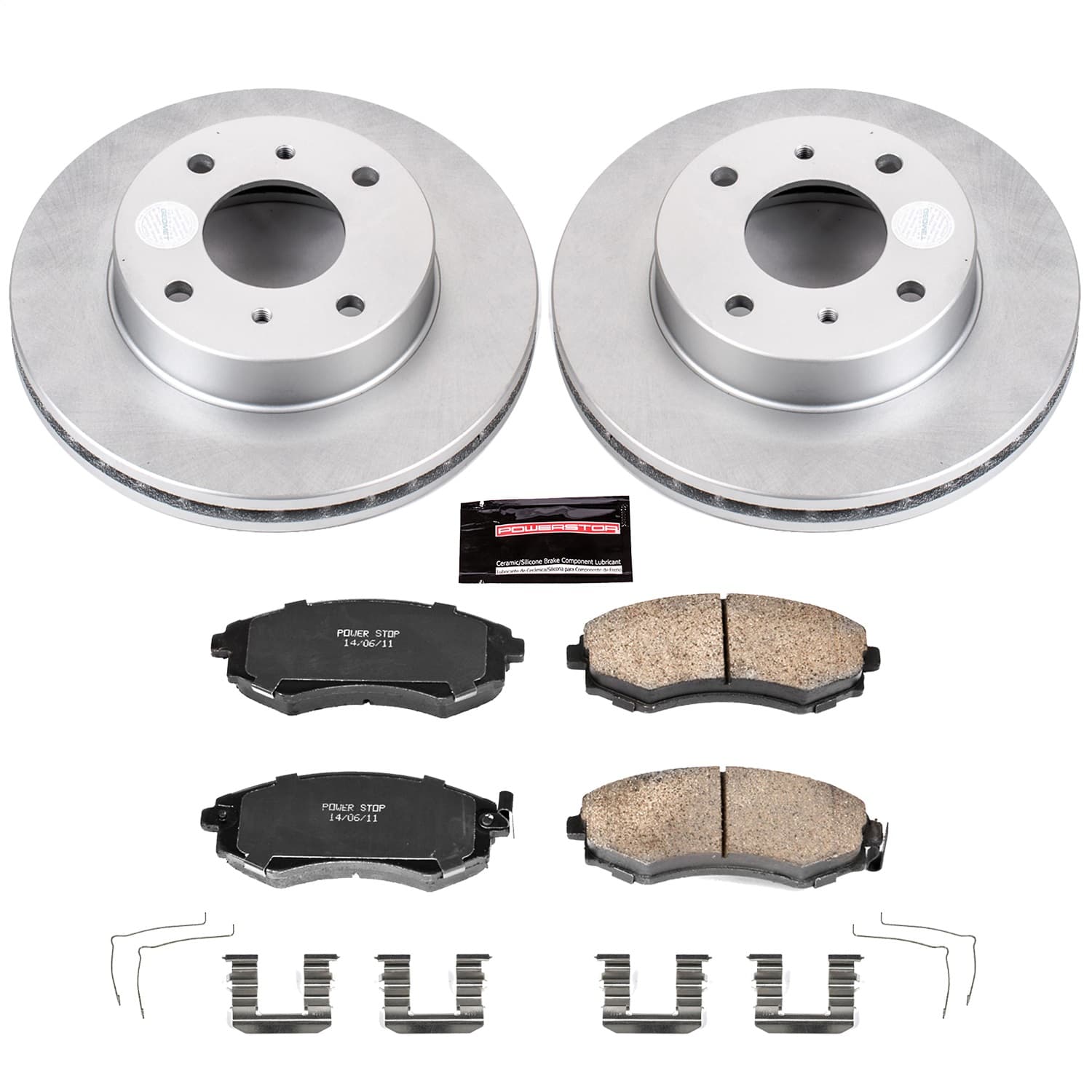 Power Stop - CRK656 - Front - Disc Brake Pad and Rotor Kit image 1
