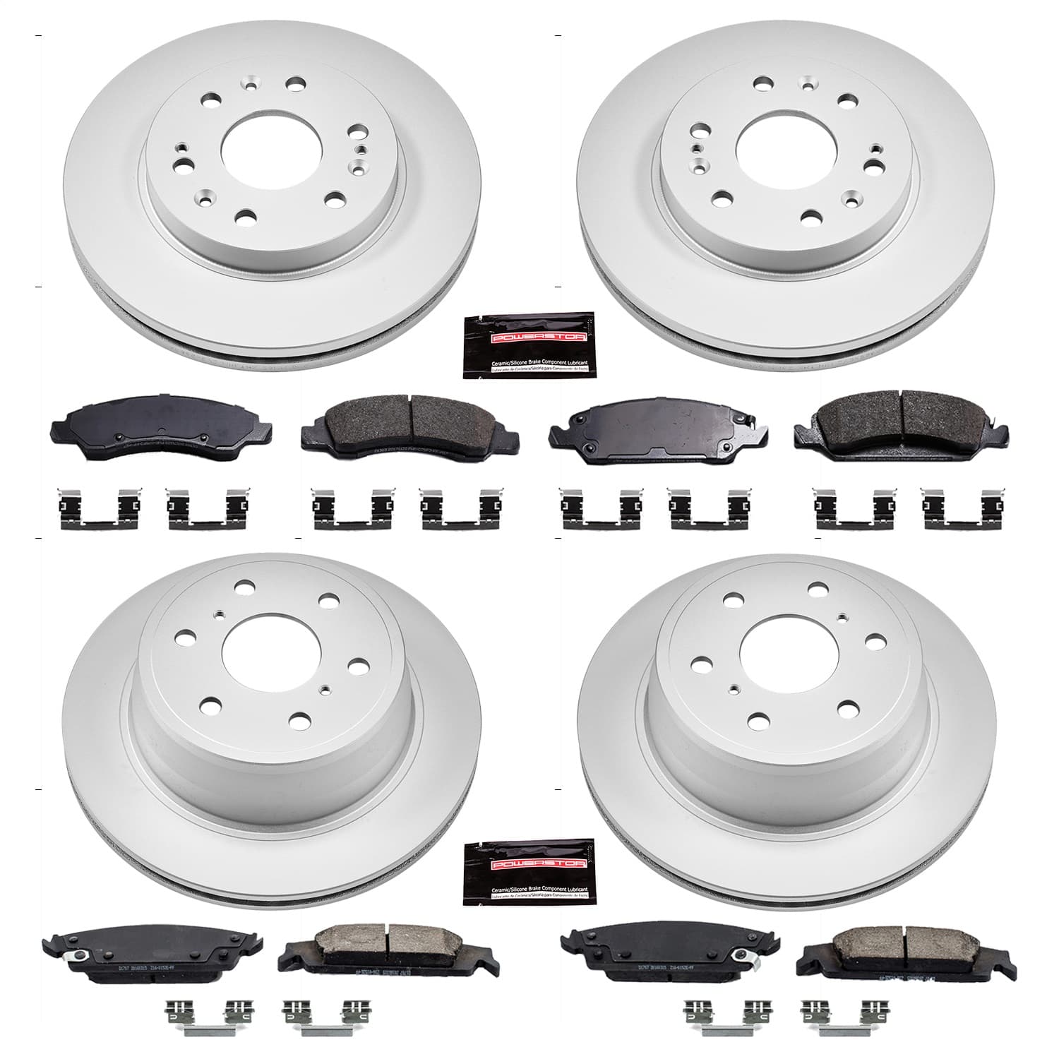 Power Stop - CRK6560 - Front and Rear - Disc Brake Pad and Rotor Kit image 1