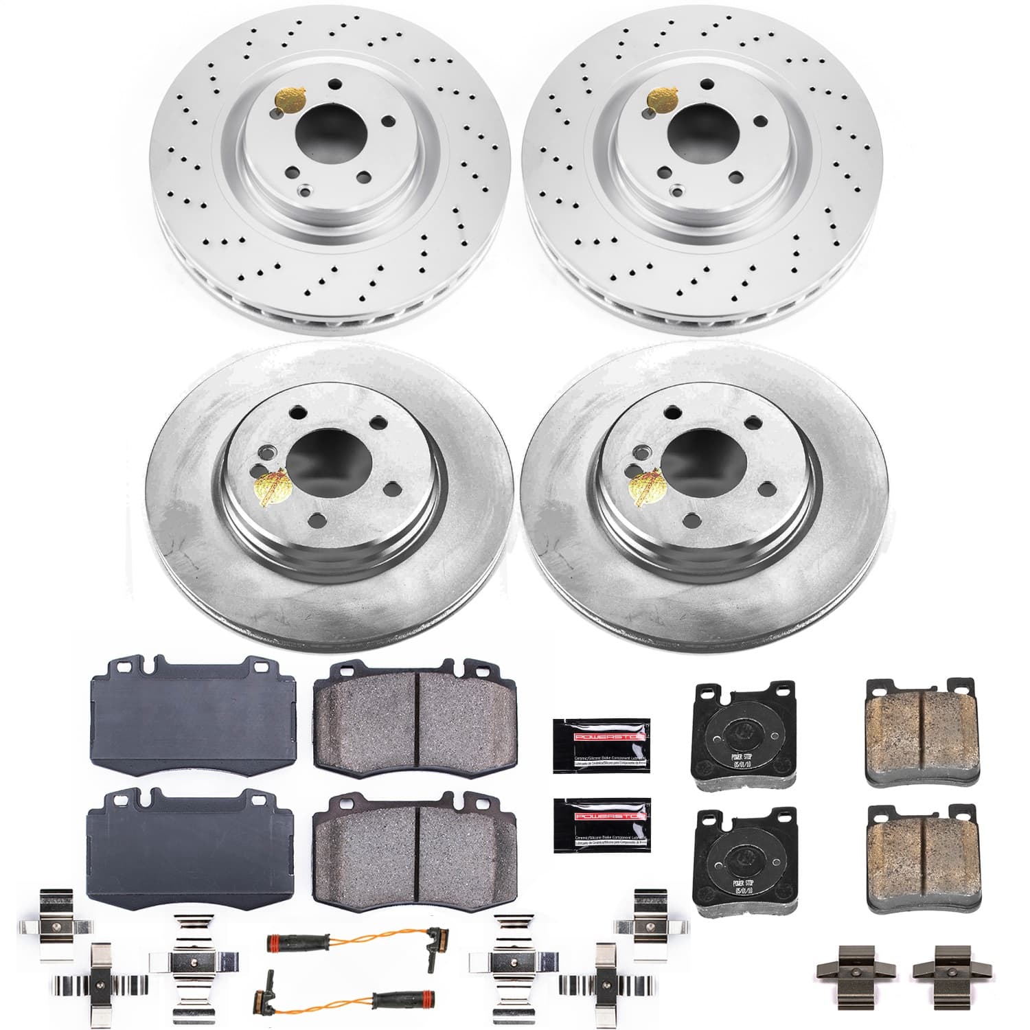 Power Stop - CRK6586 - Front and Rear - Disc Brake Pad and Rotor Kit image 1