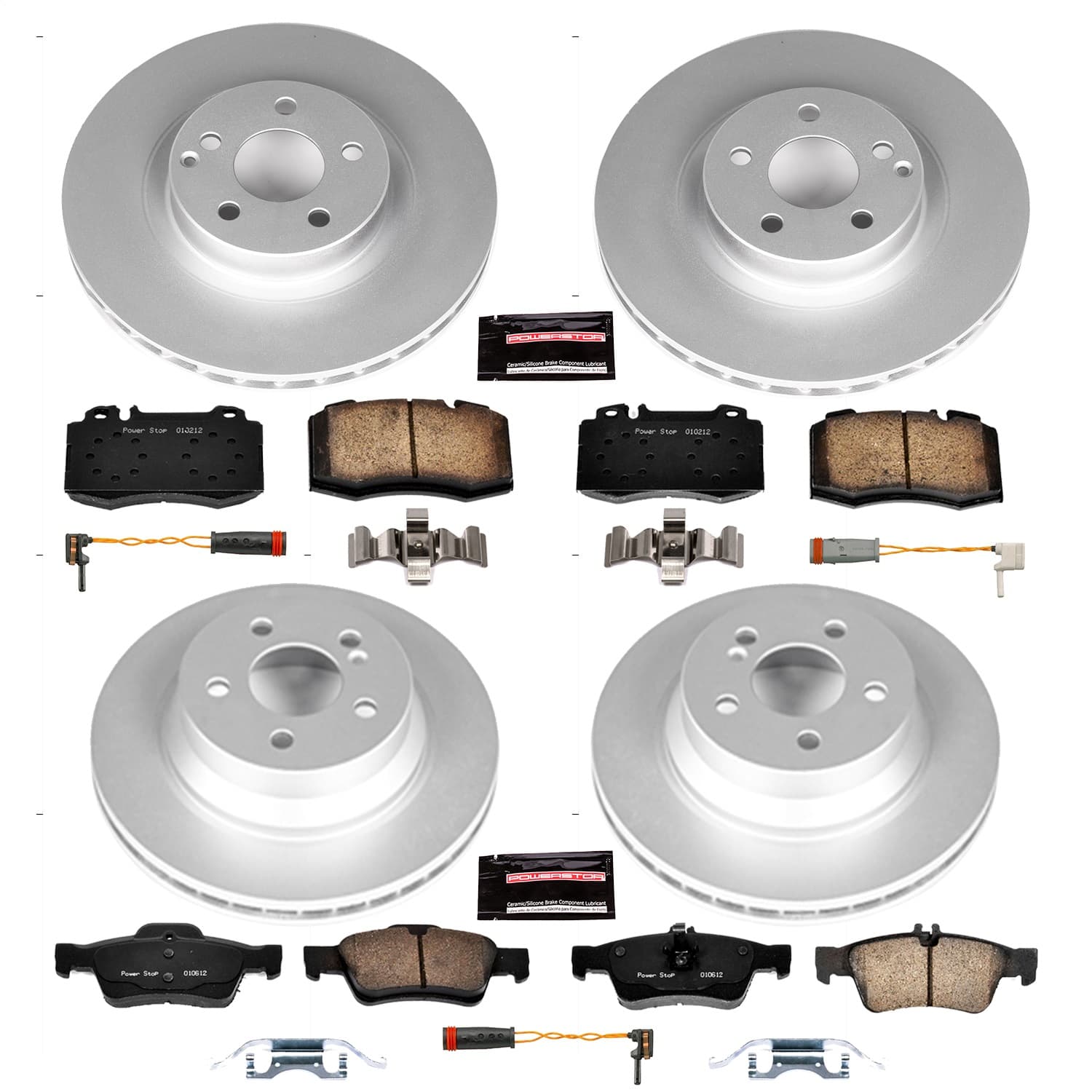 Power Stop - CRK6598 - Front and Rear - Disc Brake Pad and Rotor Kit image 1