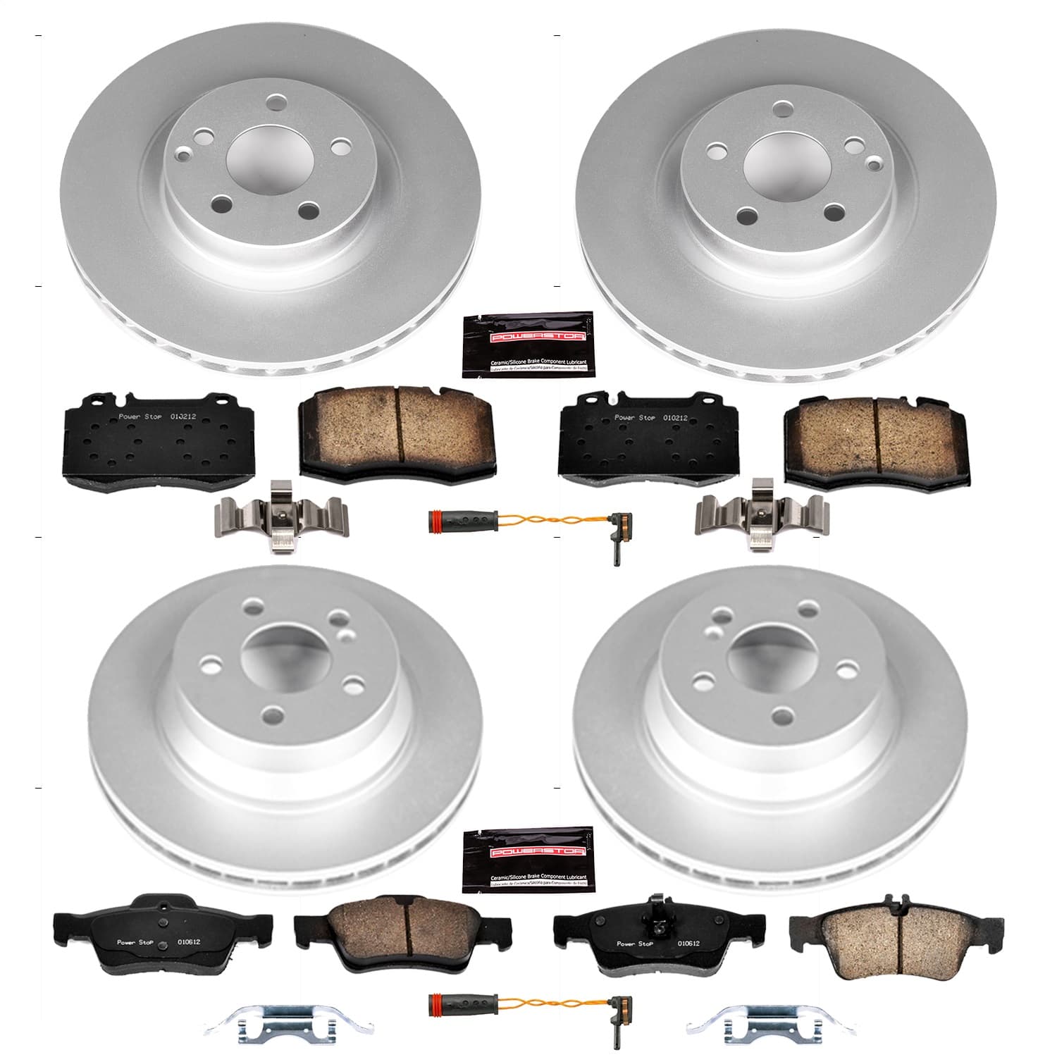Power Stop - CRK6600 - Front and Rear - Disc Brake Pad and Rotor Kit image 1
