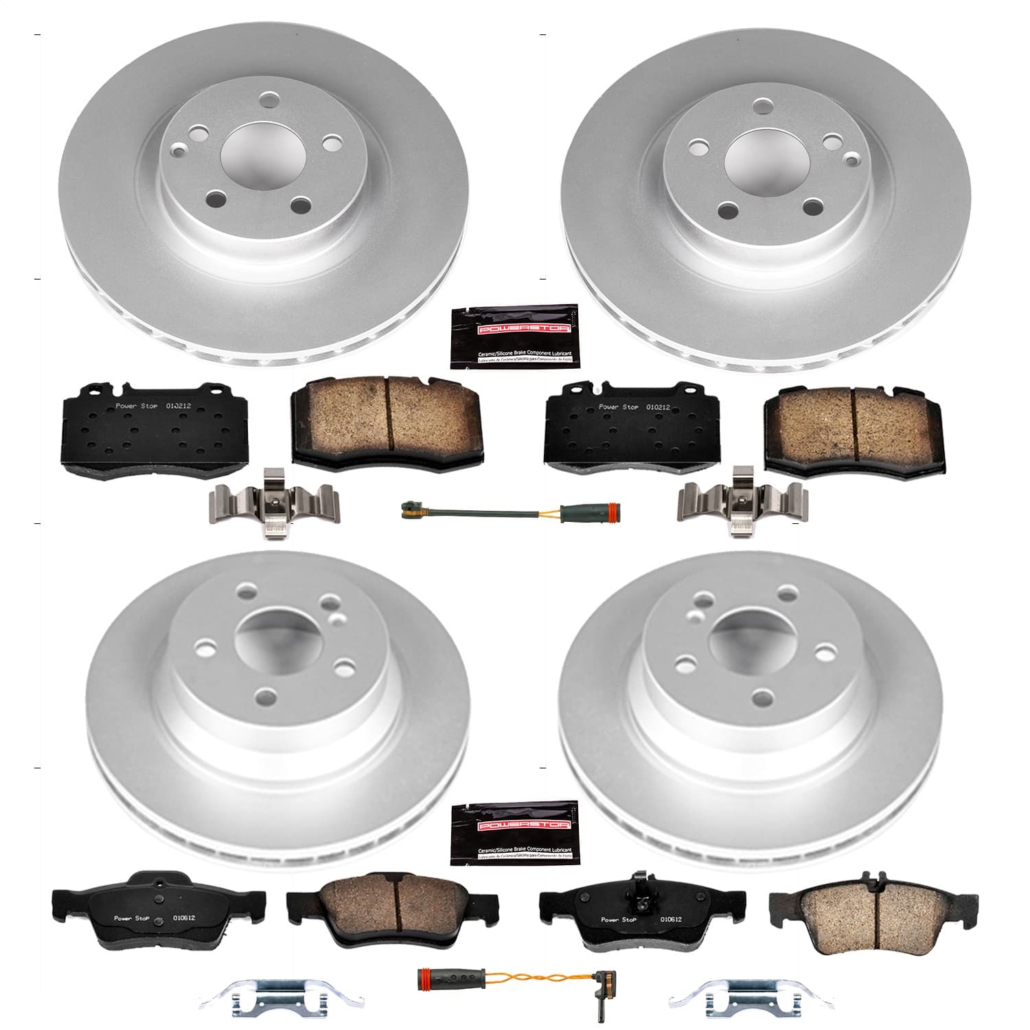 Power Stop - CRK6602 - Front and Rear - Disc Brake Pad and Rotor Kit image 1