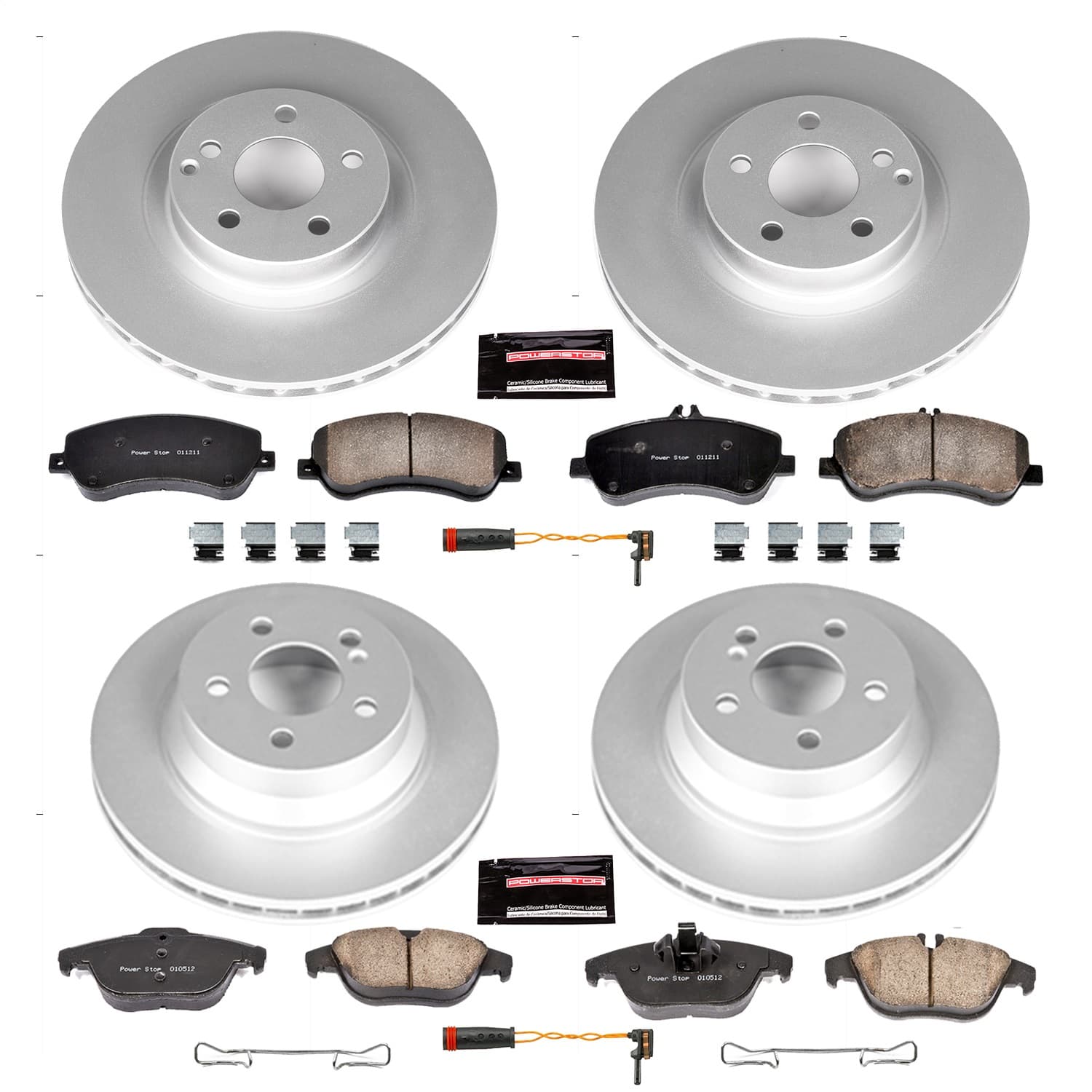 Power Stop - CRK6604 - Front and Rear - Disc Brake Pad and Rotor Kit image 1