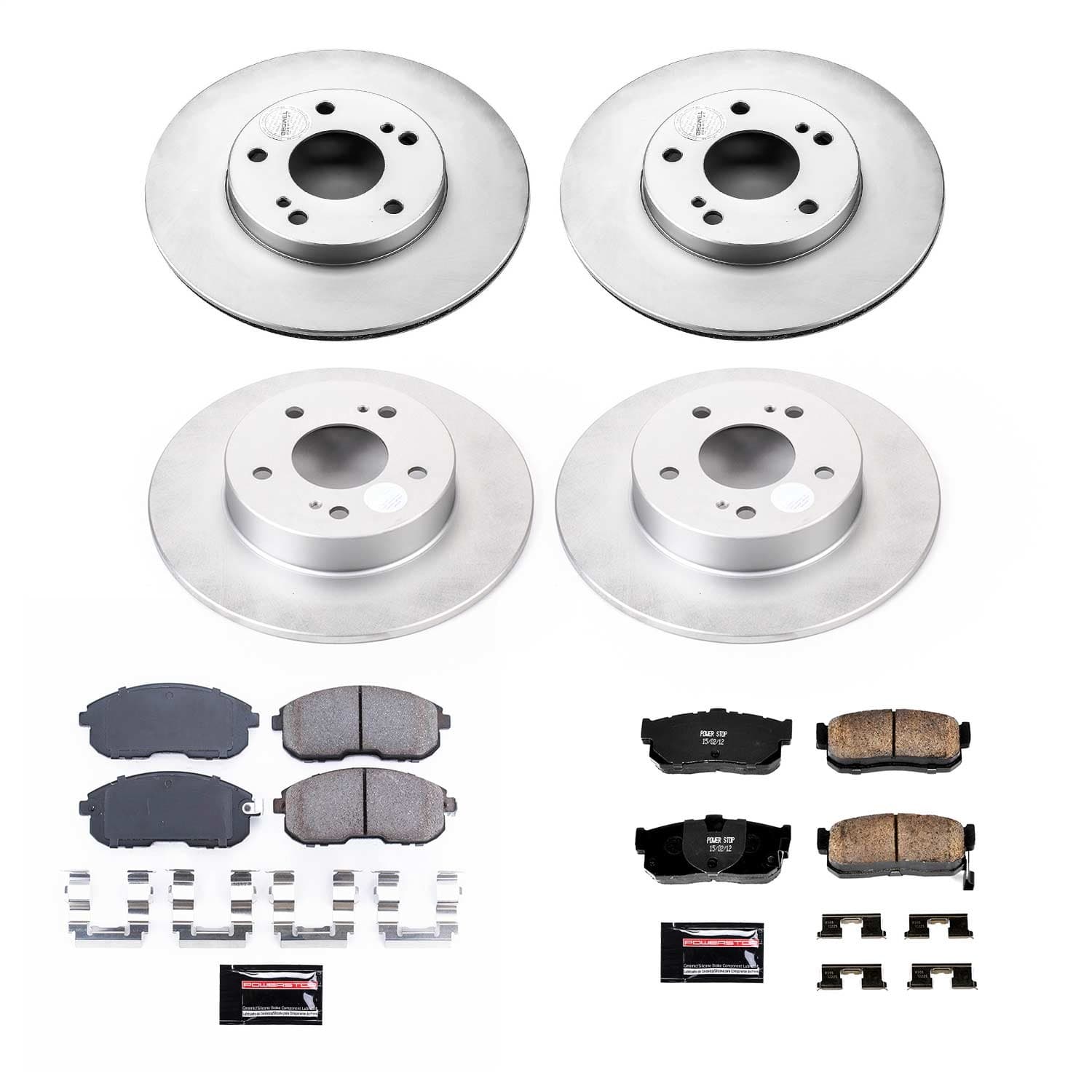 Power Stop - CRK662 - Front and Rear - Disc Brake Pad and Rotor Kit image 1