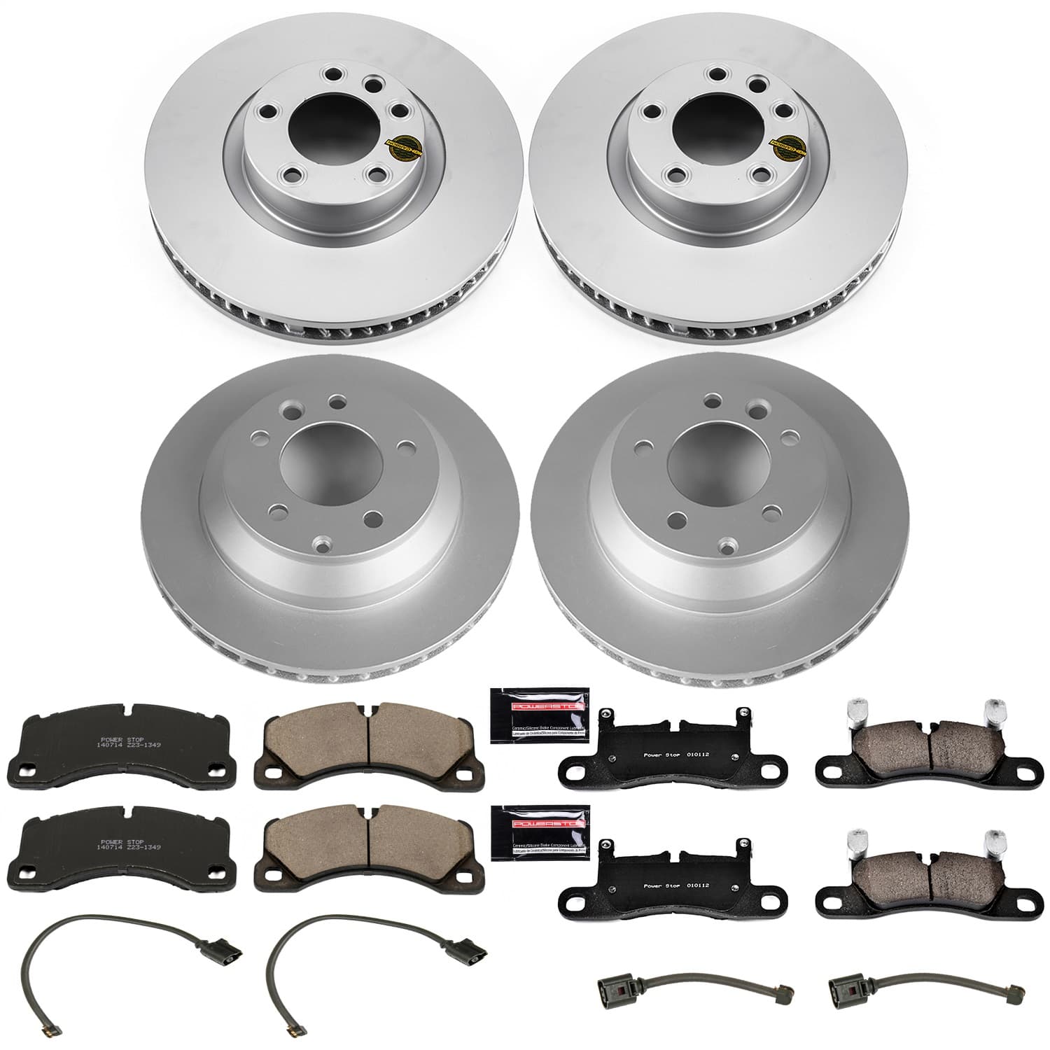 Power Stop - CRK6650 - Front and Rear - Disc Brake Pad and Rotor Kit image 1