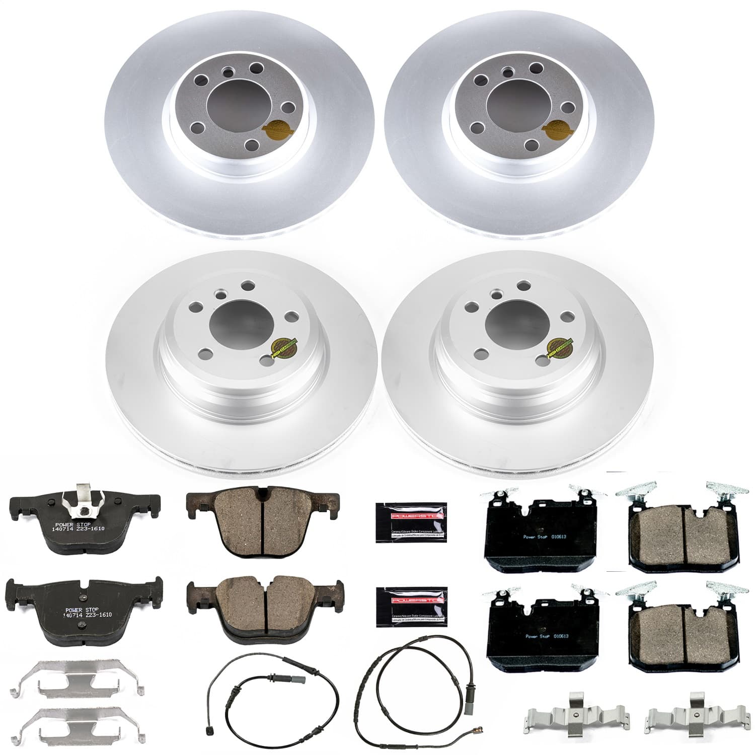 Power Stop - CRK6654 - Front and Rear - Disc Brake Pad and Rotor Kit image 1