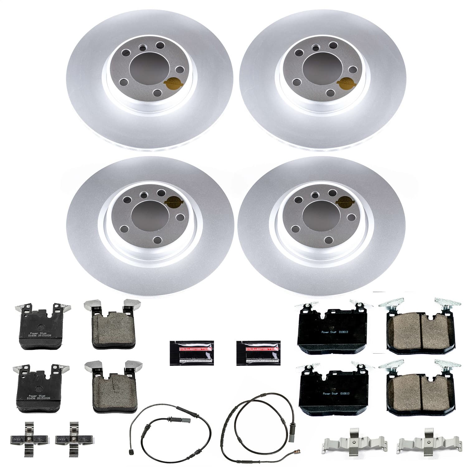 Power Stop - CRK6655 - Front and Rear - Disc Brake Pad and Rotor Kit image 1