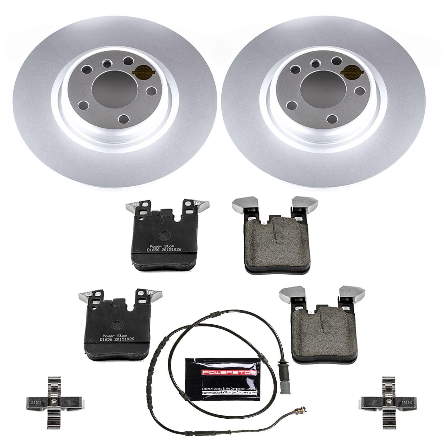 Power Stop - CRK6657 - Rear - Disc Brake Pad and Rotor Kit image 1
