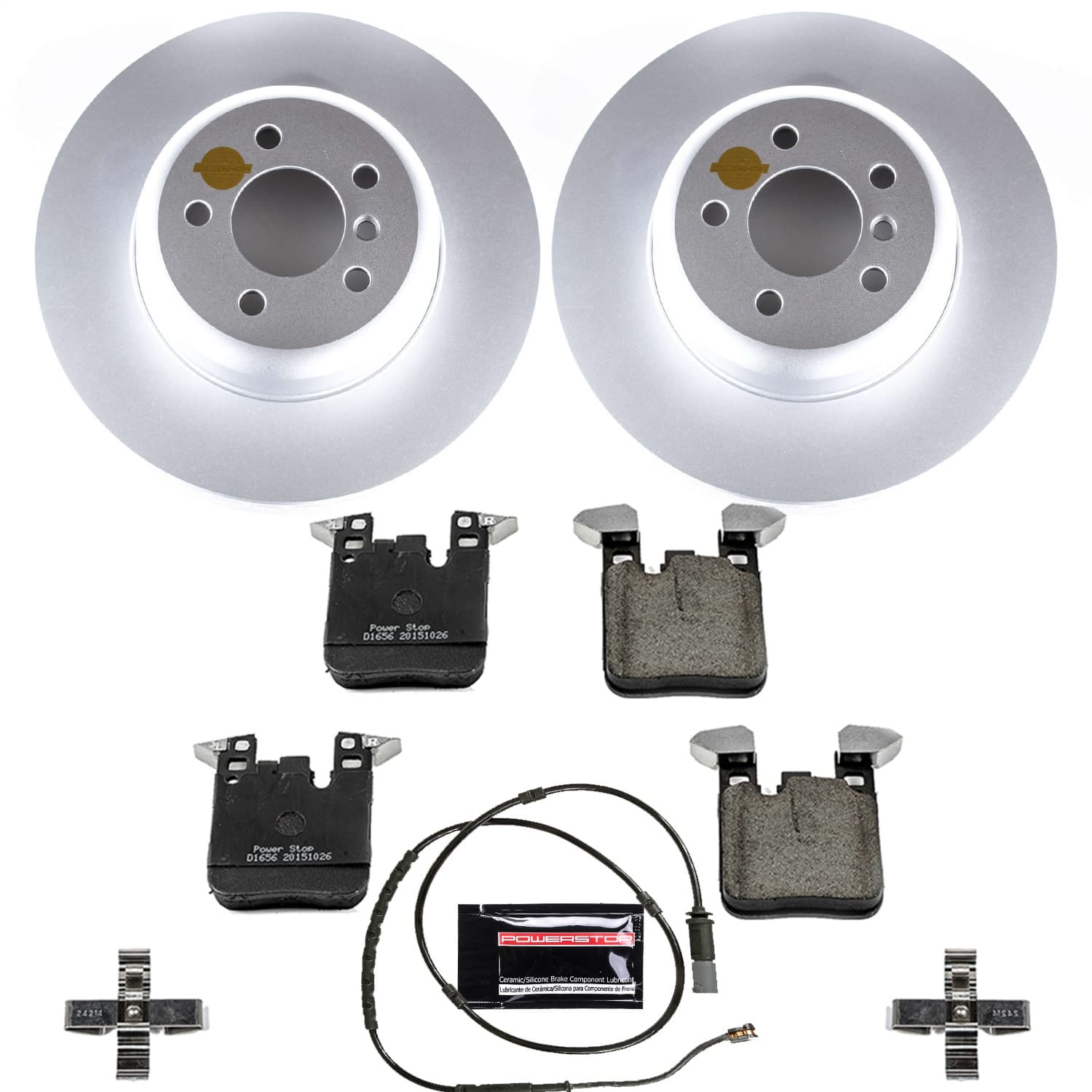 Power Stop - CRK6672 - Rear - Disc Brake Pad and Rotor Kit image 1