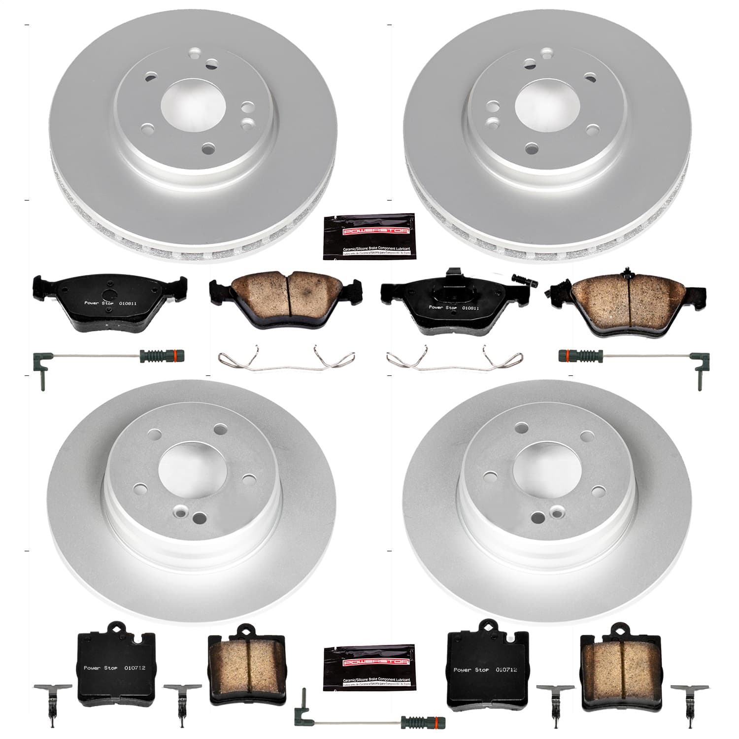 Power Stop - CRK6700 - Front and Rear - Disc Brake Pad and Rotor Kit image 1
