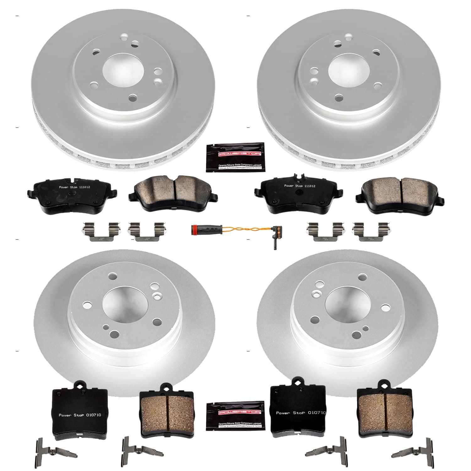 Power Stop - CRK6703 - Front and Rear - Disc Brake Pad and Rotor Kit image 1