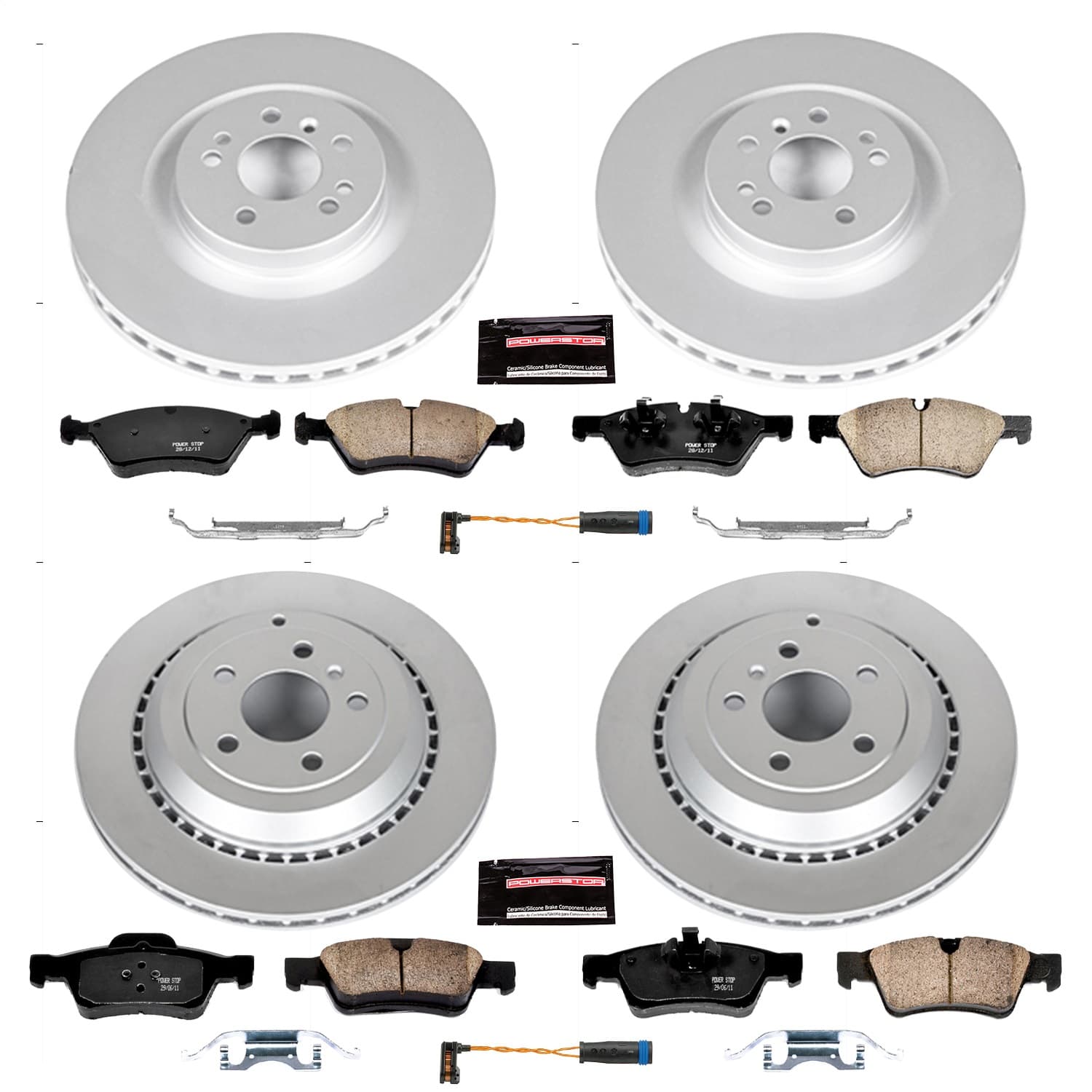 Power Stop - CRK6707 - Front and Rear - Disc Brake Pad and Rotor Kit image 1