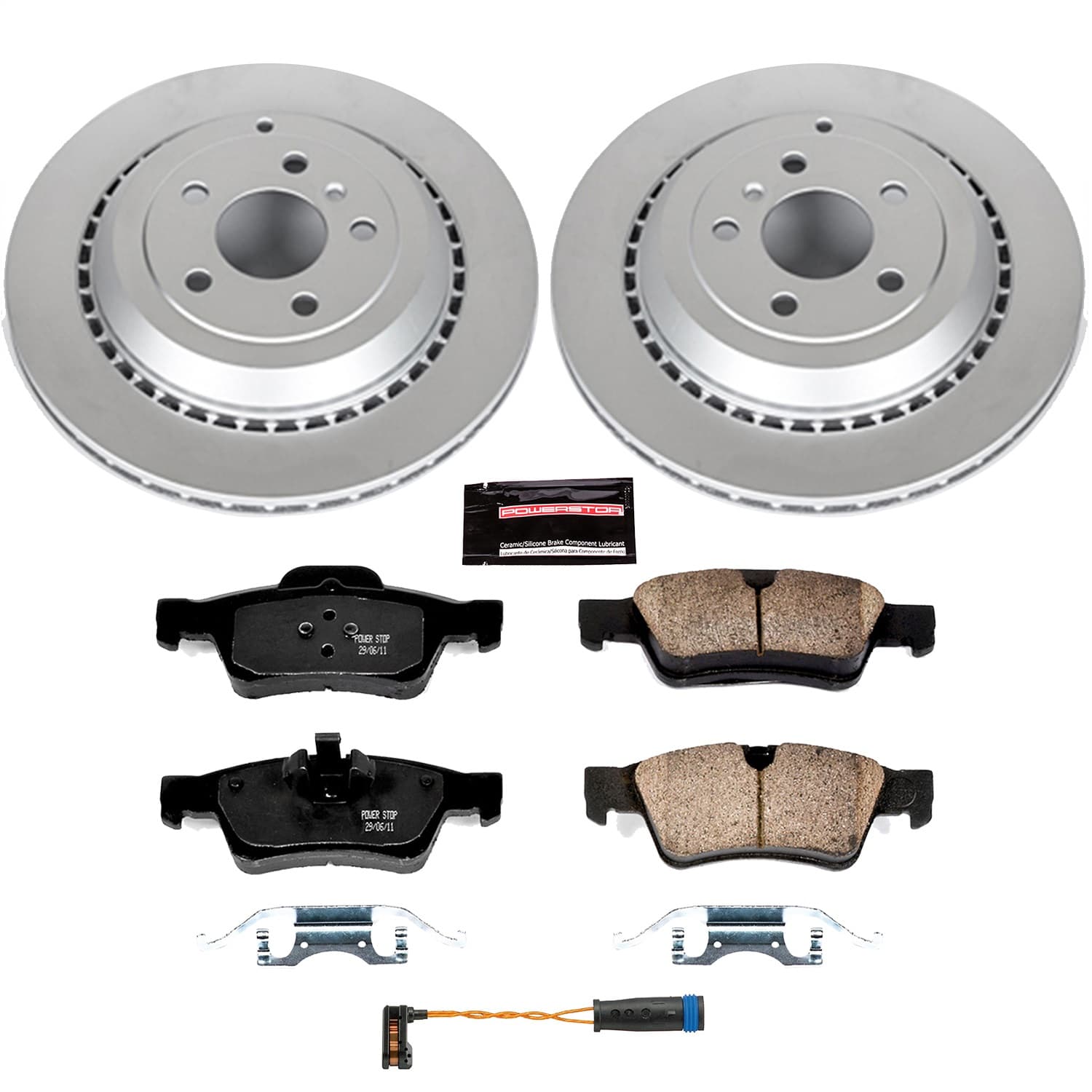 Power Stop - CRK6708 - Rear - Disc Brake Pad and Rotor Kit image 1