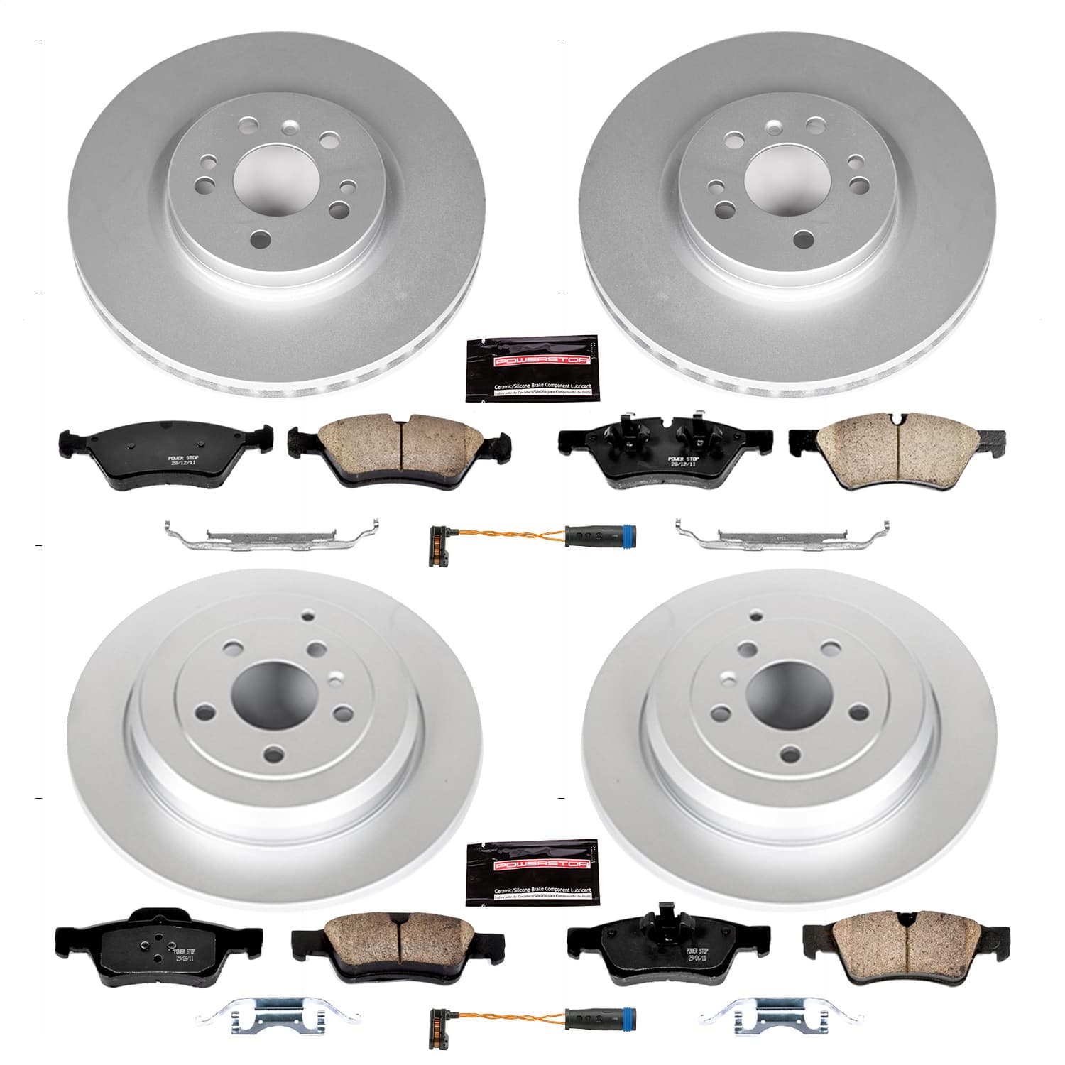 Power Stop - CRK6710 - Front and Rear - Disc Brake Pad and Rotor Kit image 1