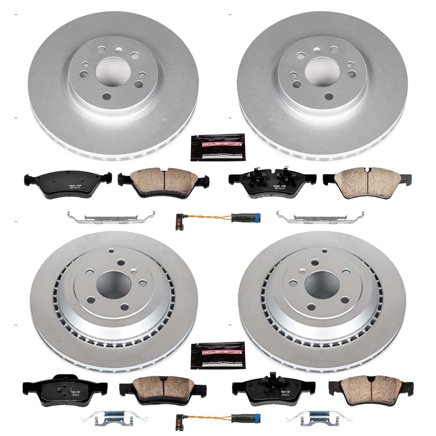 Power Stop - CRK6711 - Front and Rear - Disc Brake Pad and Rotor Kit image 1