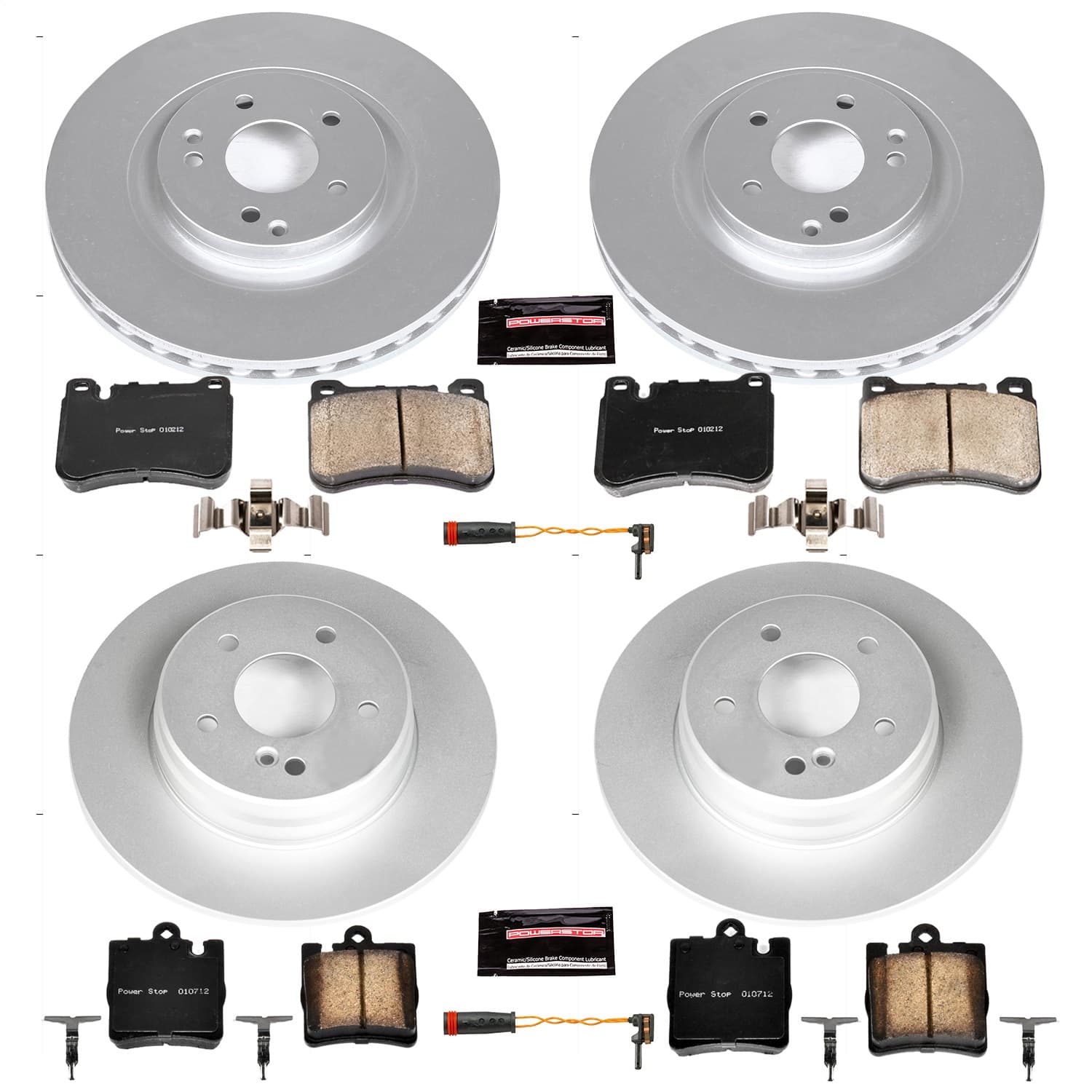 Power Stop - CRK6714 - Front and Rear - Disc Brake Pad and Rotor Kit image 1