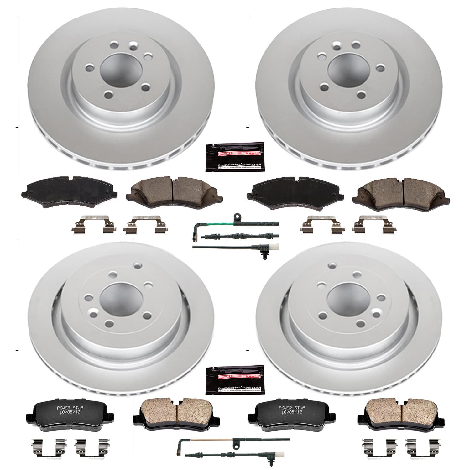 Power Stop - CRK6720 - Front and Rear - Disc Brake Pad and Rotor Kit image 1