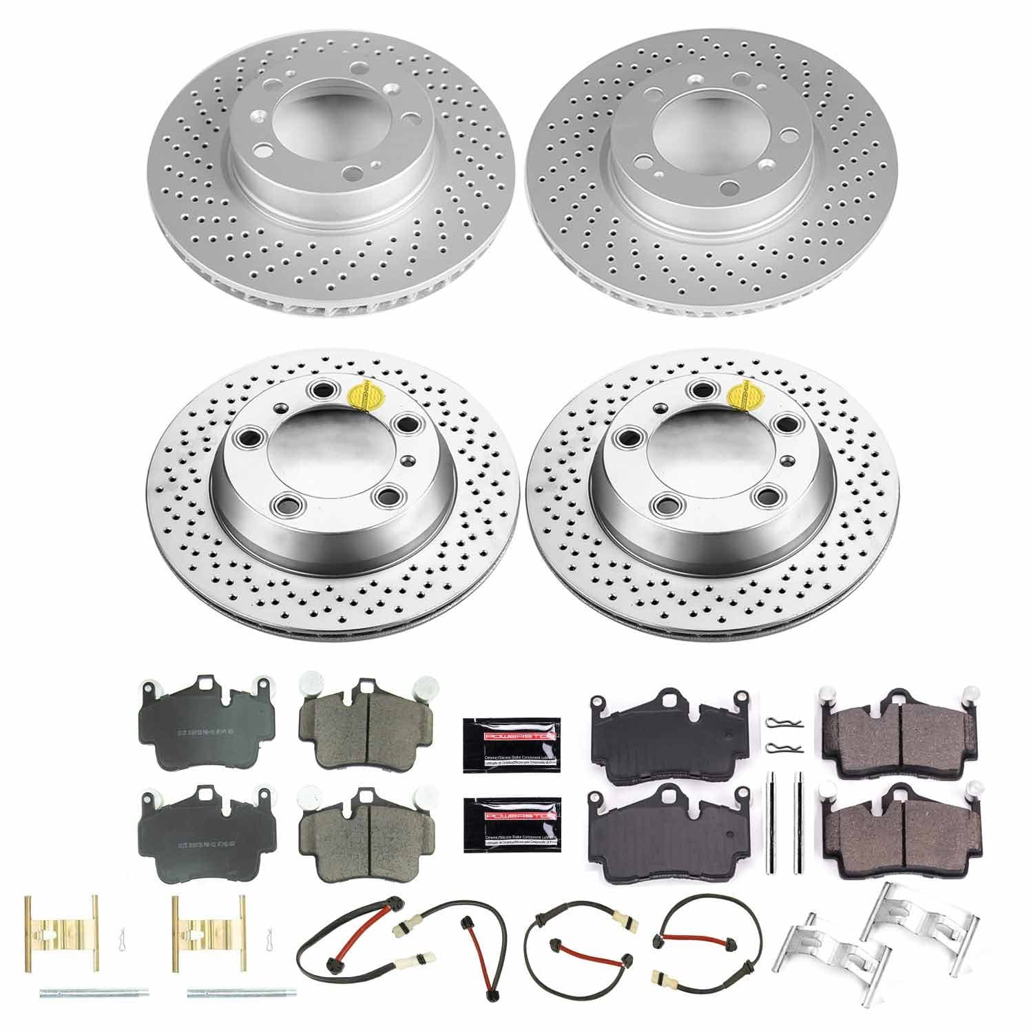 Power Stop - CRK6733 - Front and Rear - Disc Brake Pad and Rotor Kit image 1