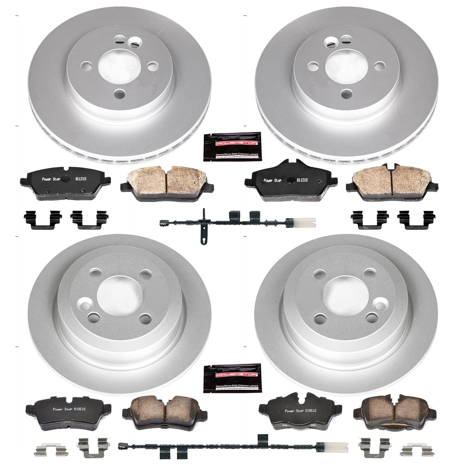 Power Stop - CRK6740 - Front and Rear - Disc Brake Pad and Rotor Kit image 1