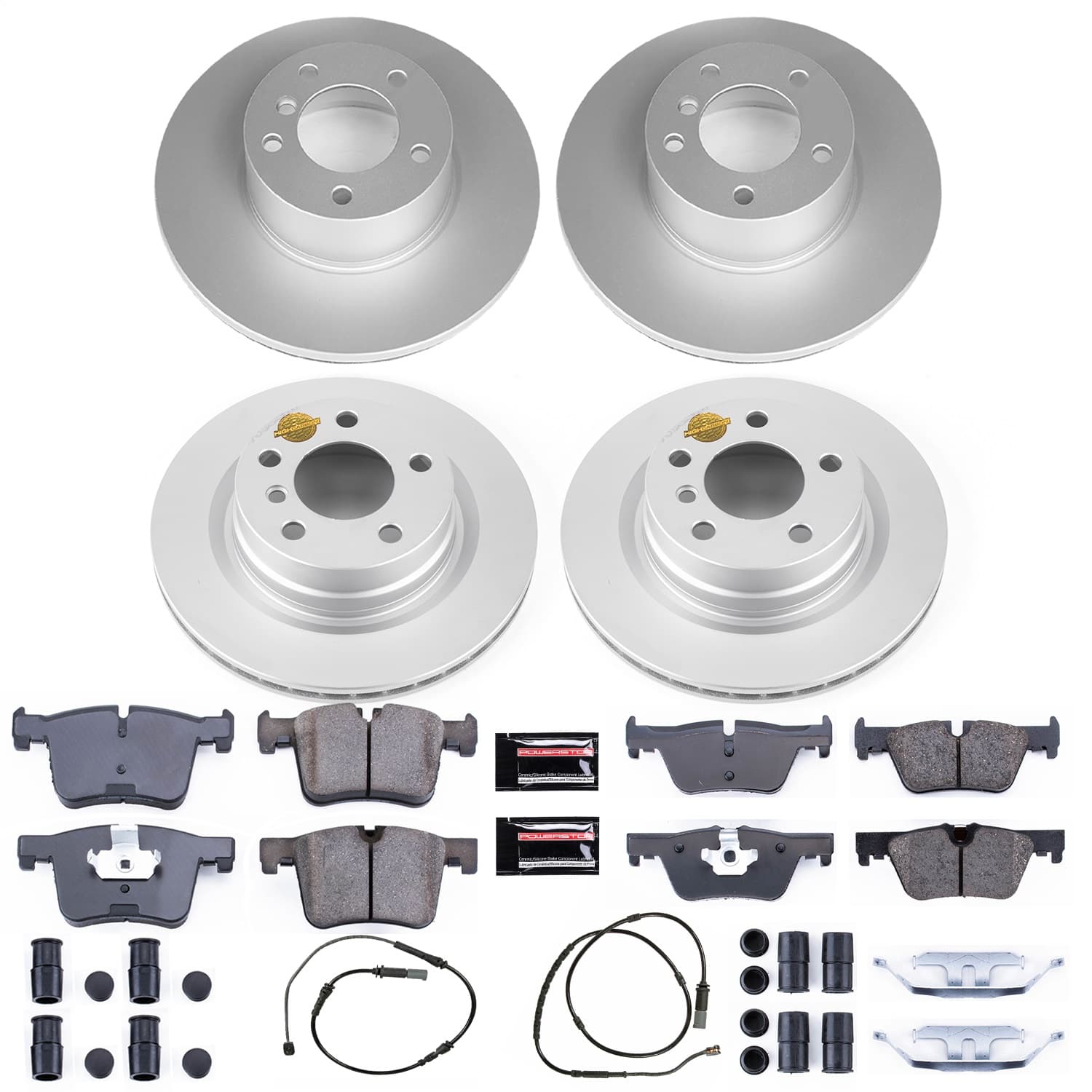Power Stop - CRK6744 - Front and Rear - Disc Brake Pad and Rotor Kit image 1