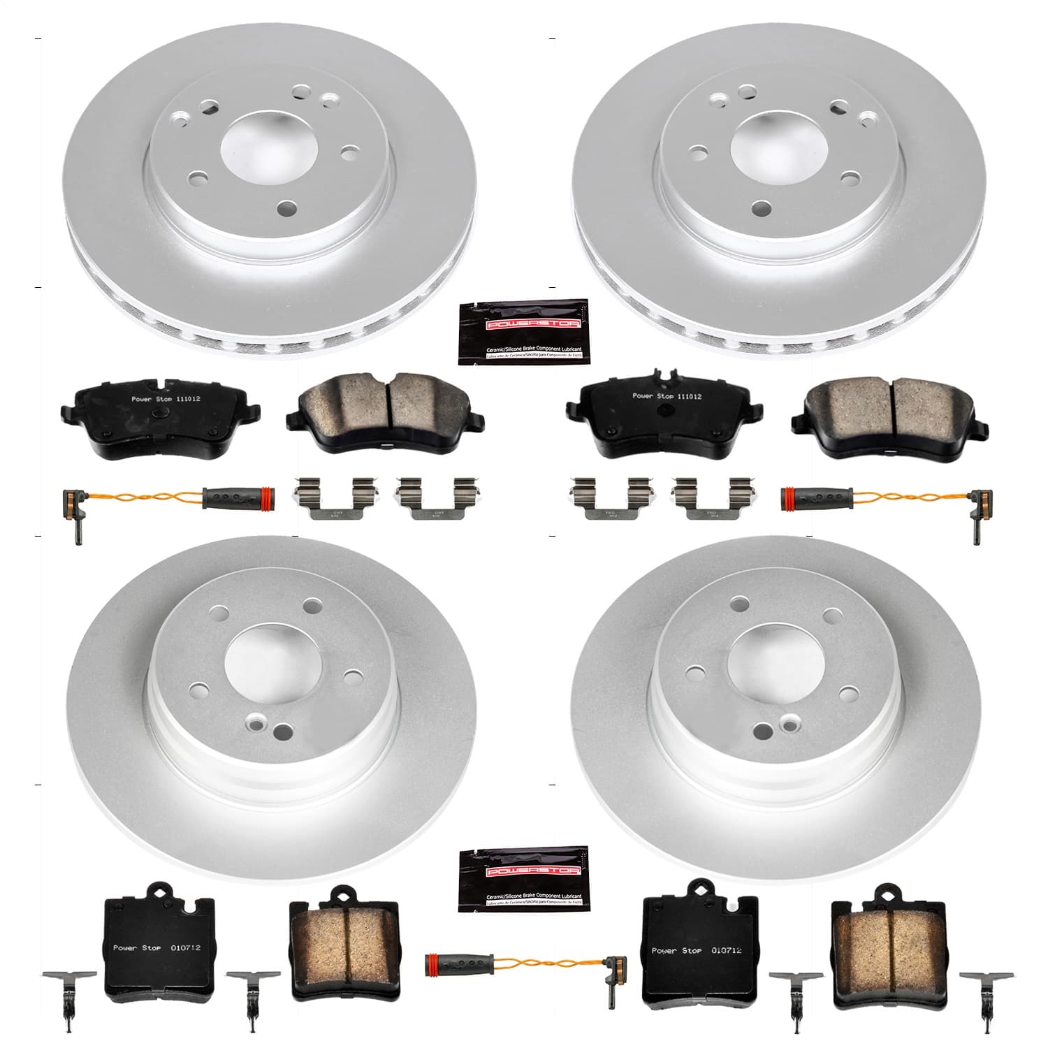 Power Stop - CRK6745 - Front and Rear - Disc Brake Pad and Rotor Kit image 1