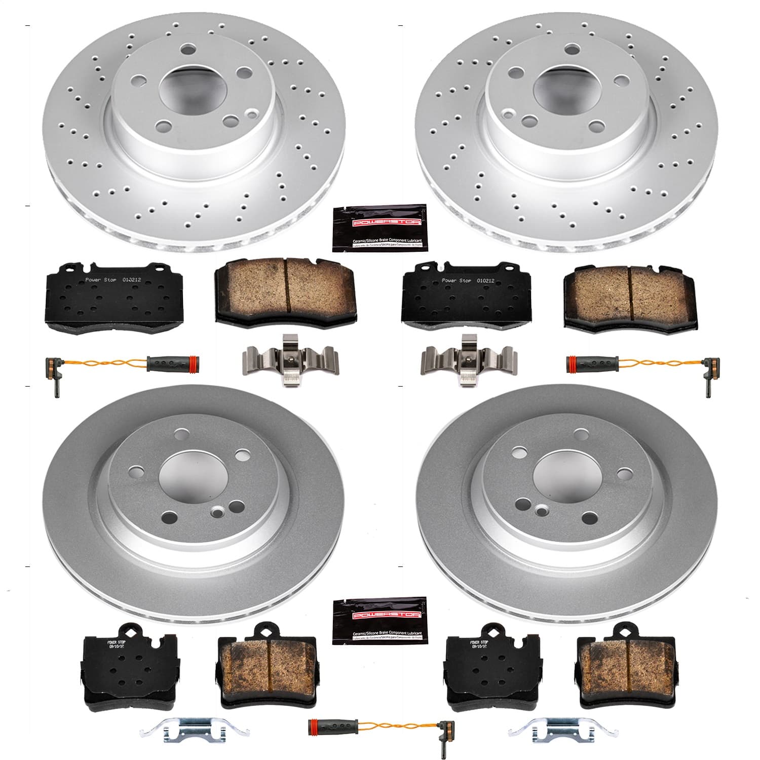 Power Stop - CRK6746 - Front and Rear - Disc Brake Pad and Rotor Kit image 1