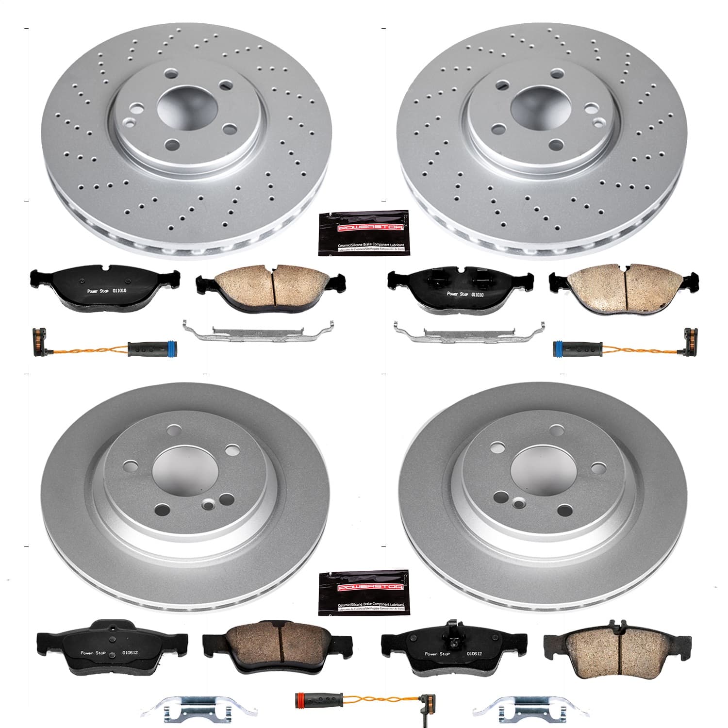 Power Stop - CRK6747 - Front and Rear - Disc Brake Pad and Rotor Kit image 1