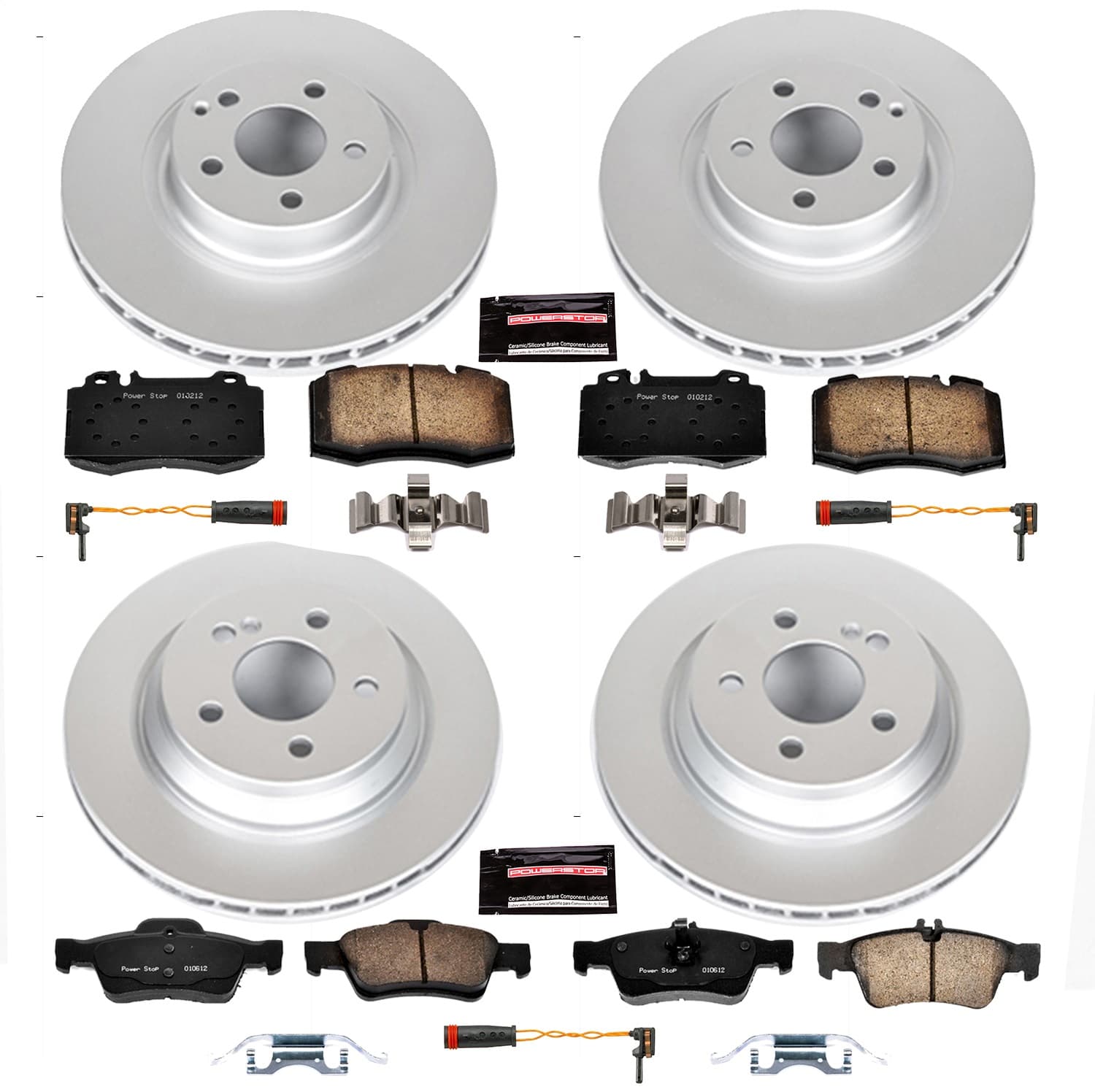 Power Stop - CRK6751 - Front and Rear - Disc Brake Pad and Rotor Kit image 1