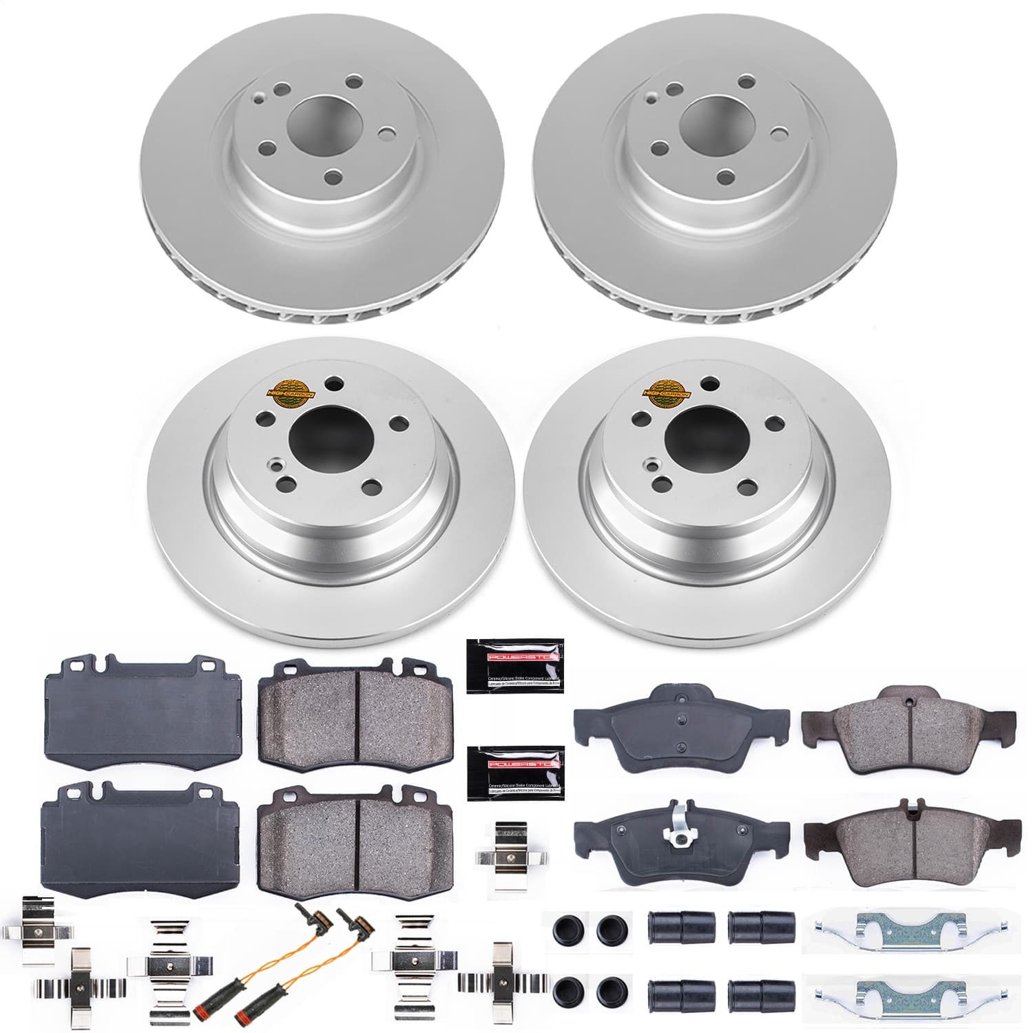 Power Stop - CRK6754 - Front and Rear - Disc Brake Pad and Rotor Kit image 1