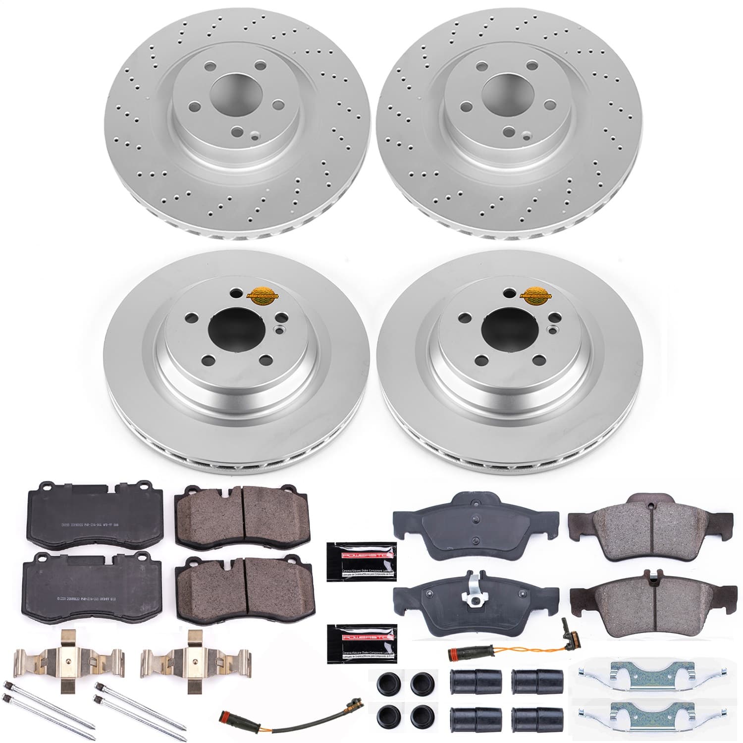 Power Stop - CRK6756 - Front and Rear - Disc Brake Pad and Rotor Kit image 1