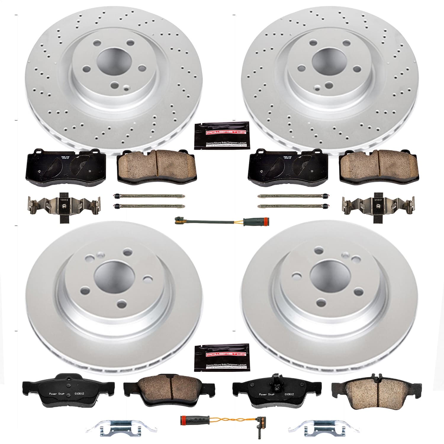 Power Stop - CRK6757 - Front and Rear - Disc Brake Pad and Rotor Kit image 1