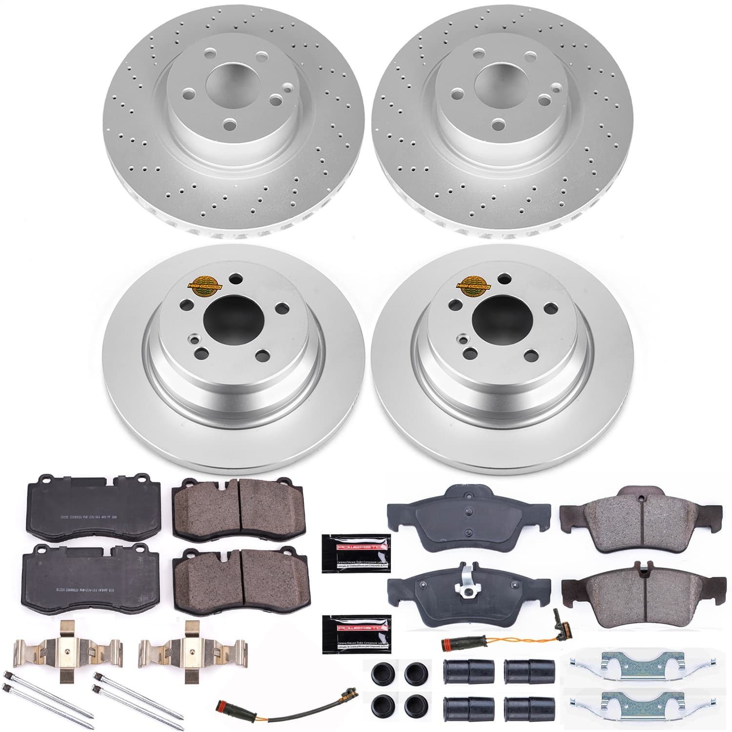 Power Stop - CRK6758 - Front and Rear - Disc Brake Pad and Rotor Kit image 1
