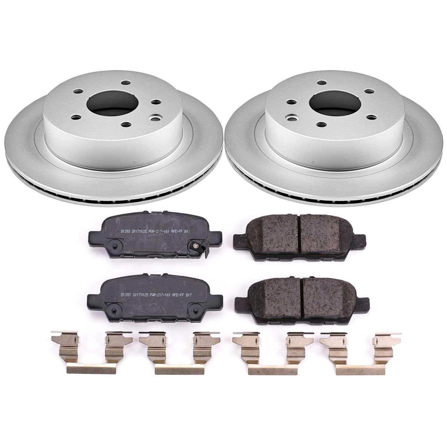 Power Stop - CRK6761 - Rear - Disc Brake Pad and Rotor Kit image 1