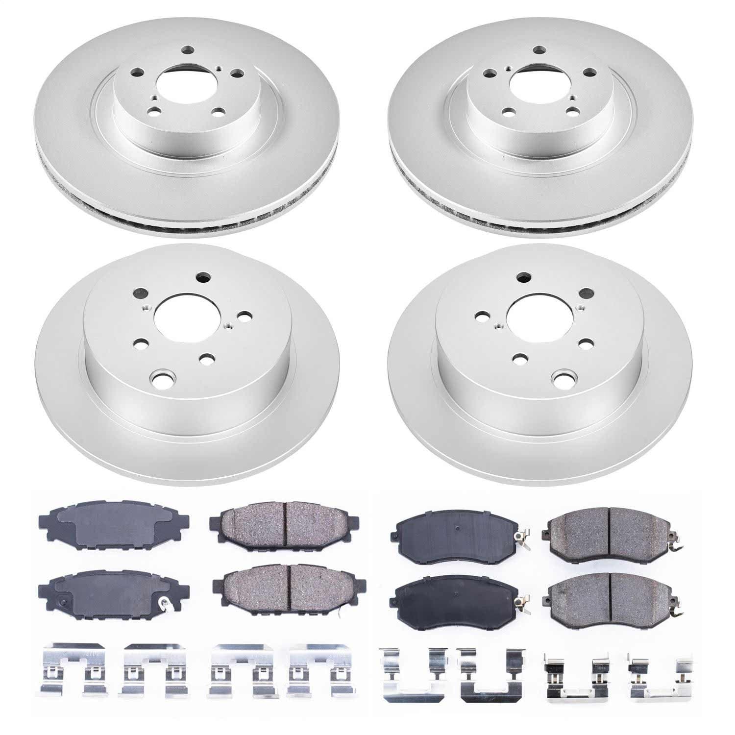 Power Stop - CRK6762 - Front and Rear - Disc Brake Pad and Rotor Kit image 1