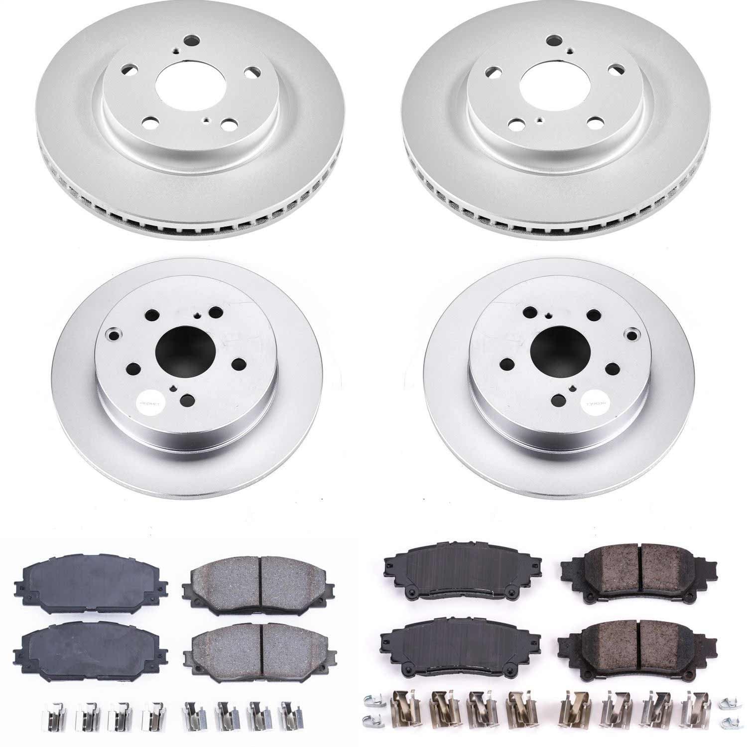 Power Stop - CRK6763 - Front and Rear - Disc Brake Pad and Rotor Kit image 1