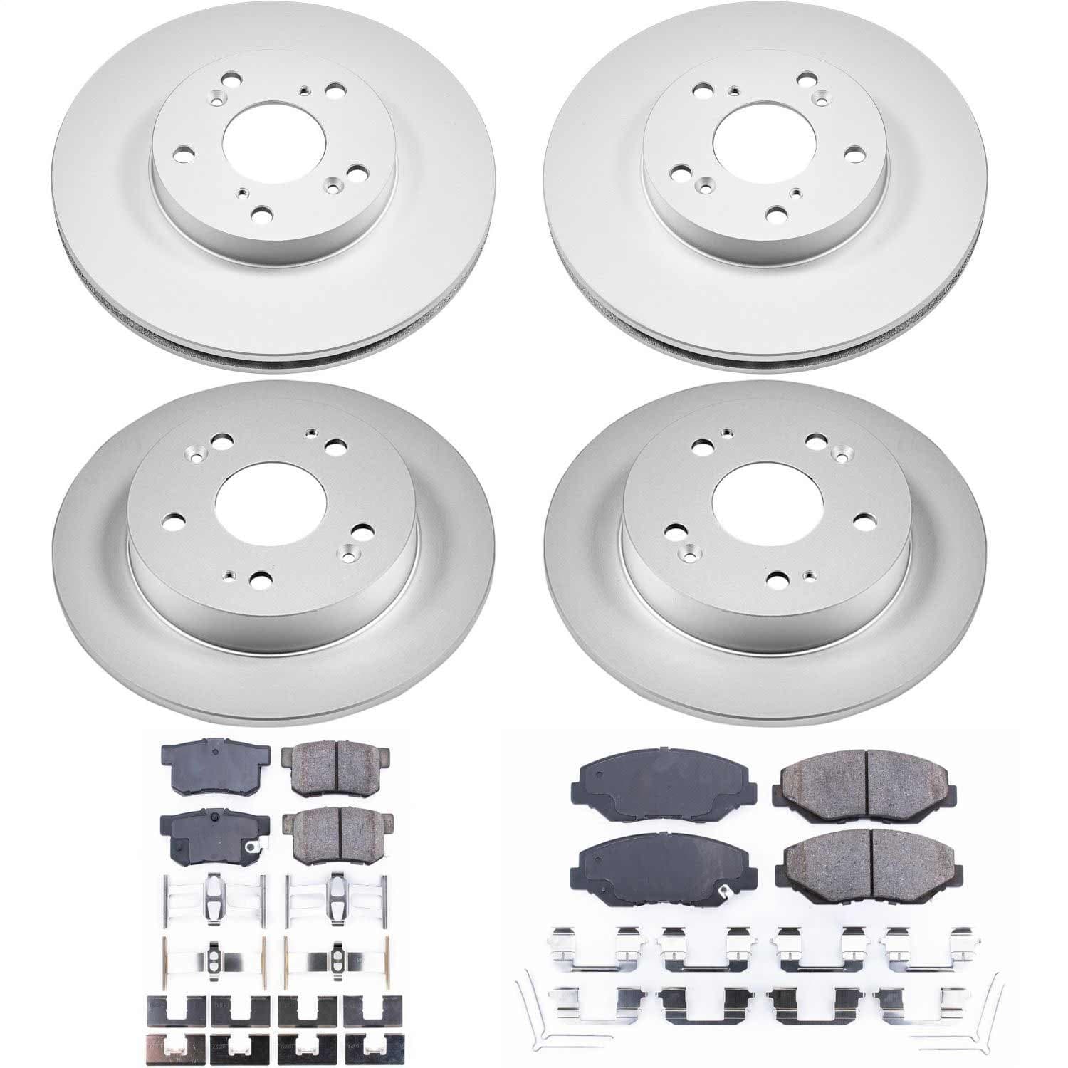 Power Stop - CRK6781 - Front and Rear - Disc Brake Pad and Rotor Kit image 1