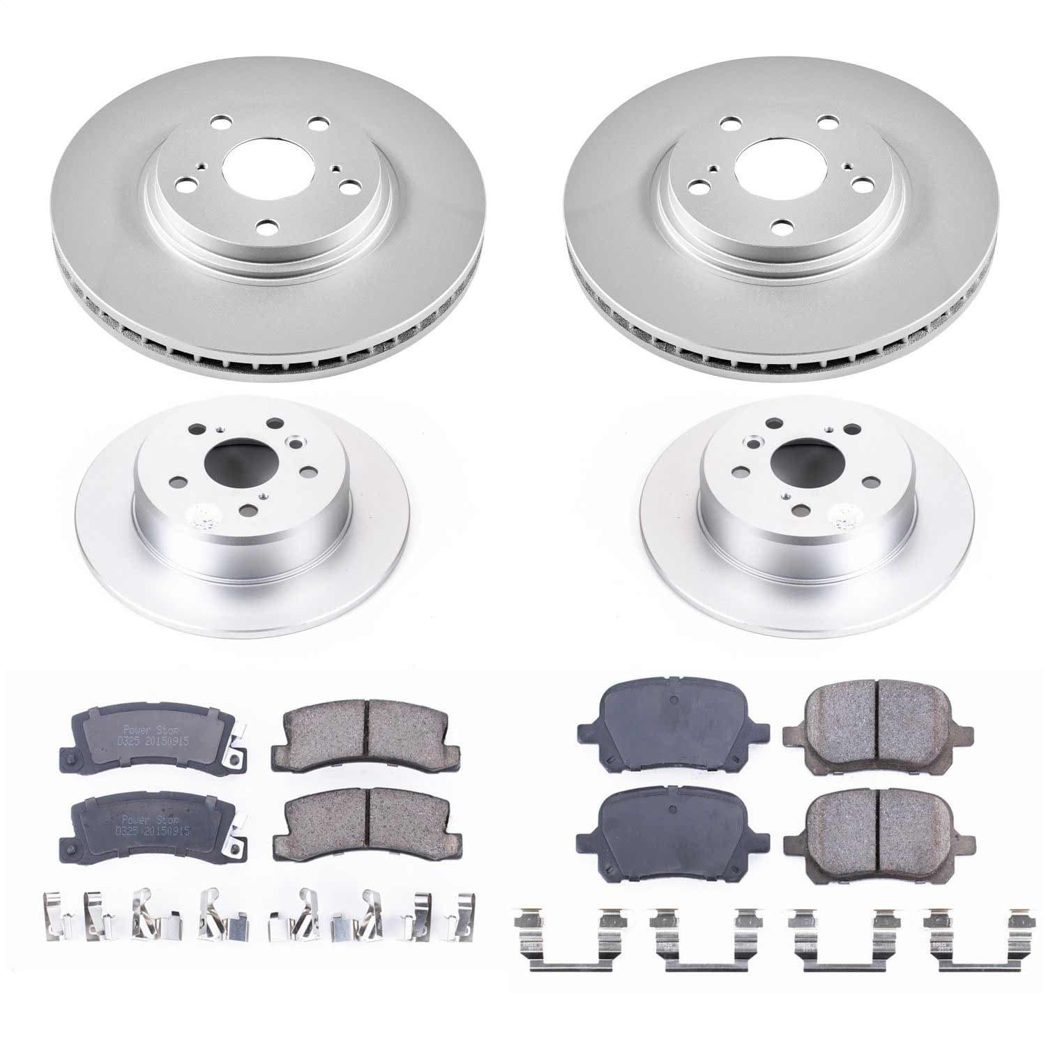 Power Stop - CRK6782 - Front and Rear - Disc Brake Pad and Rotor Kit image 1