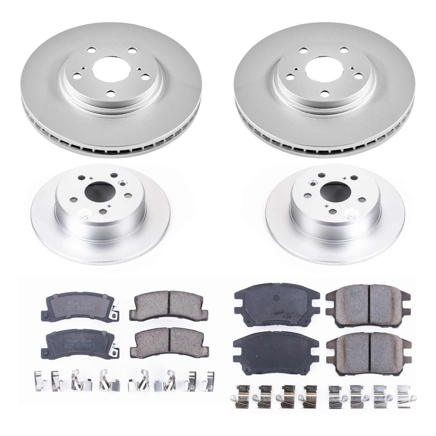 Power Stop - CRK6783 - Front and Rear - Disc Brake Pad and Rotor Kit image 1