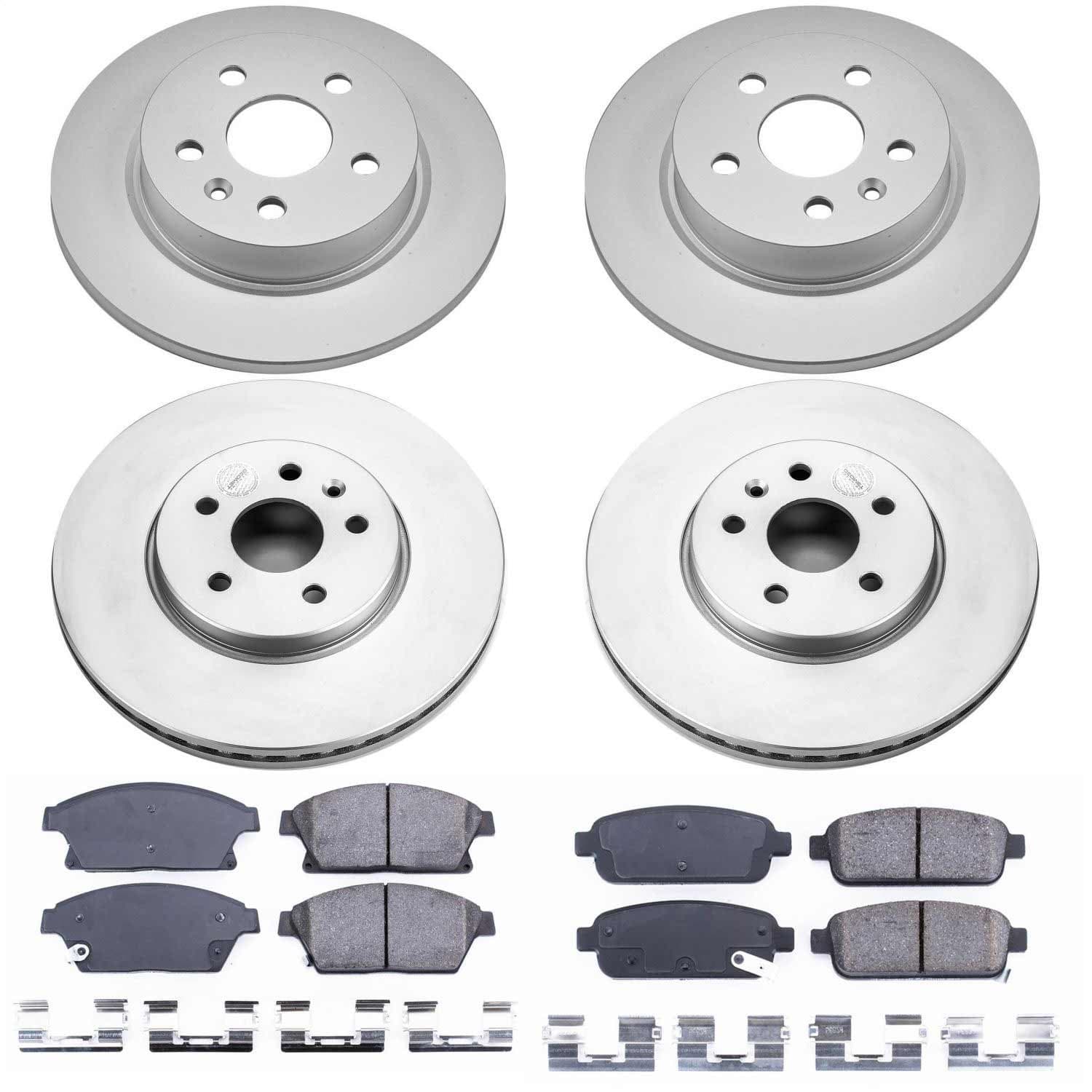 Power Stop - CRK6792 - Front and Rear - Disc Brake Pad and Rotor Kit image 1